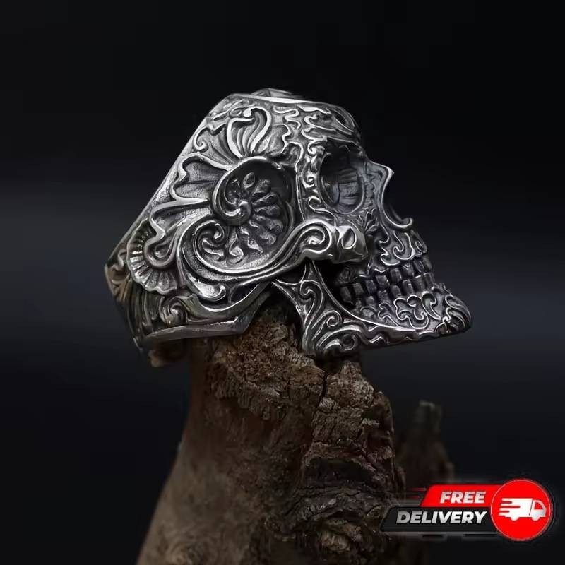 Gothic Punk Skull Ring Men Motorcycle Concert Party Cool Halloween Jewelry