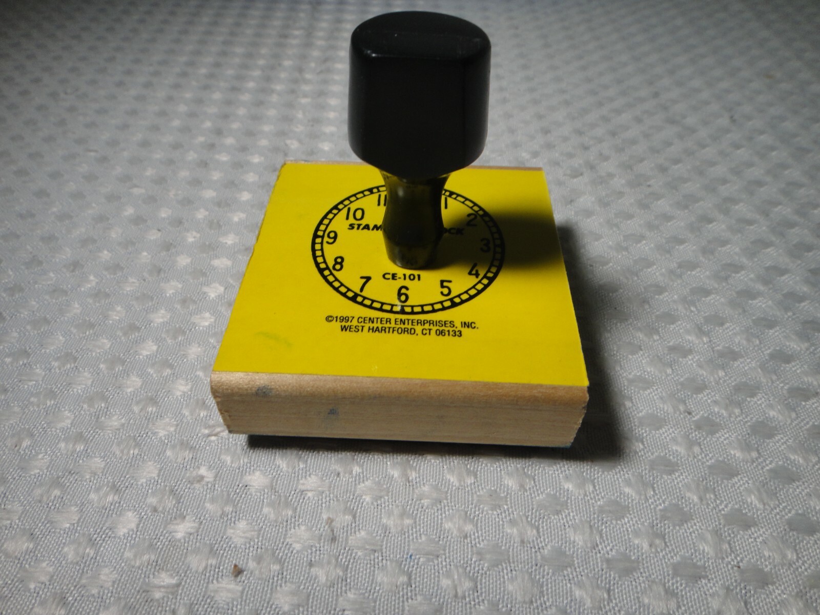 Clock with Numbers Rubber Stamp by Center Enterprises CE-101