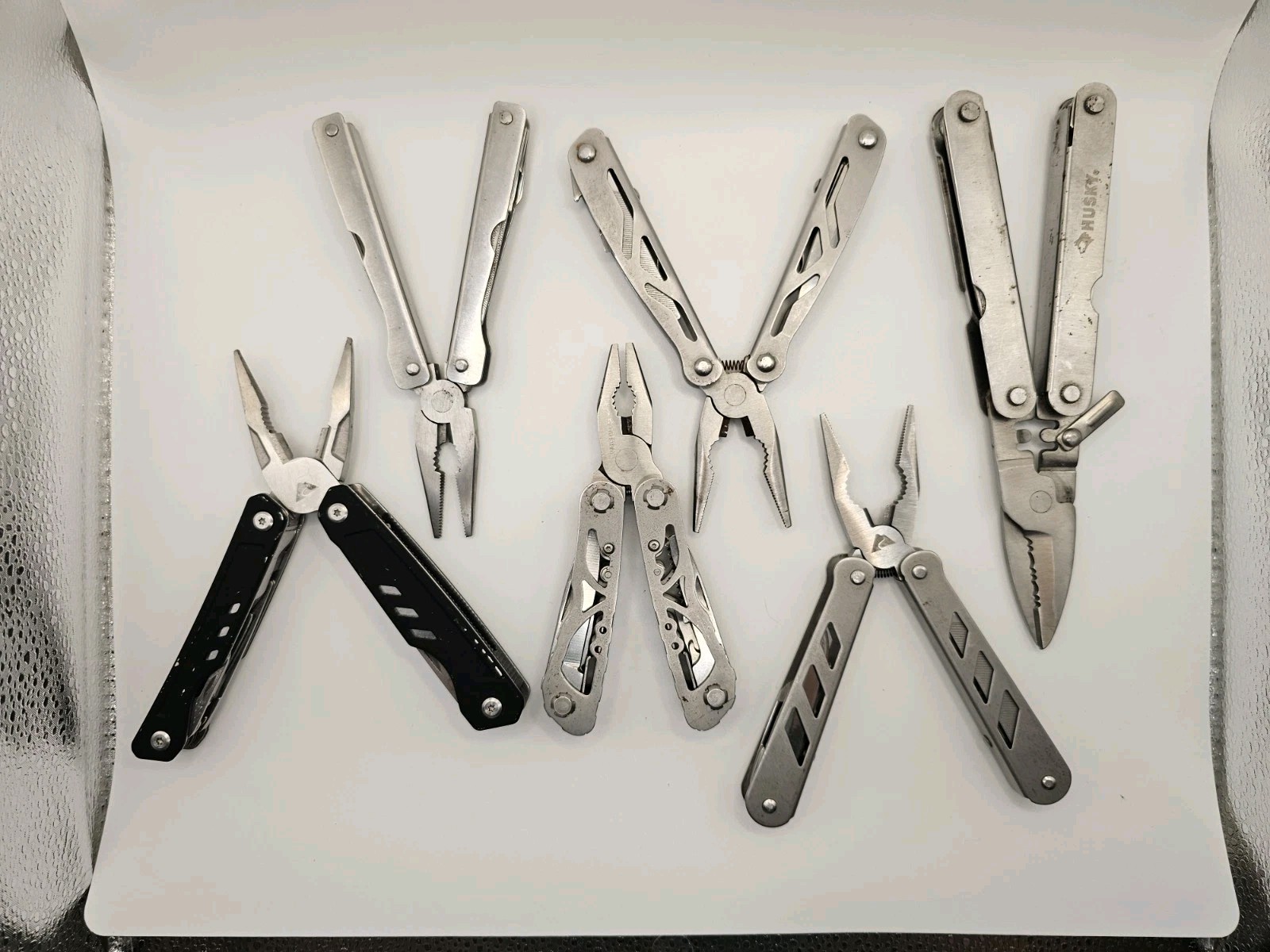 Lot of 6 Multi-Tool Pliers Husky EDC Camping Multitools Assorted Bundle