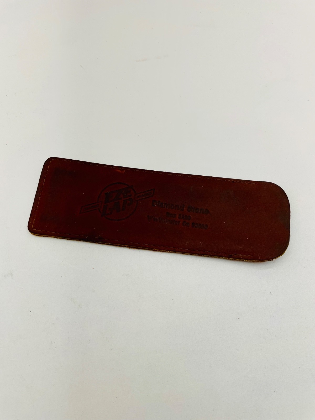 EZE LAP DIAMOND STONE SHARPENING STONE LEATHER SHEATH