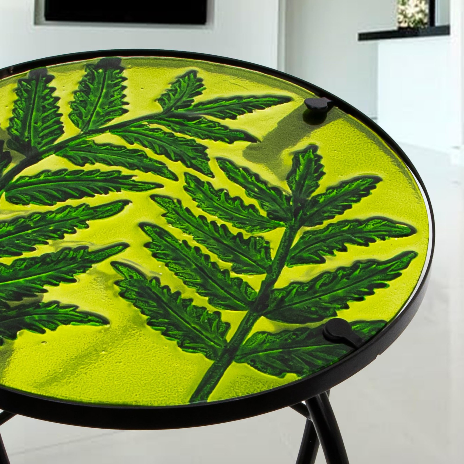 Subtropical Leaf Patio Table,Outdoor Side Table,Outdoor Bar Table