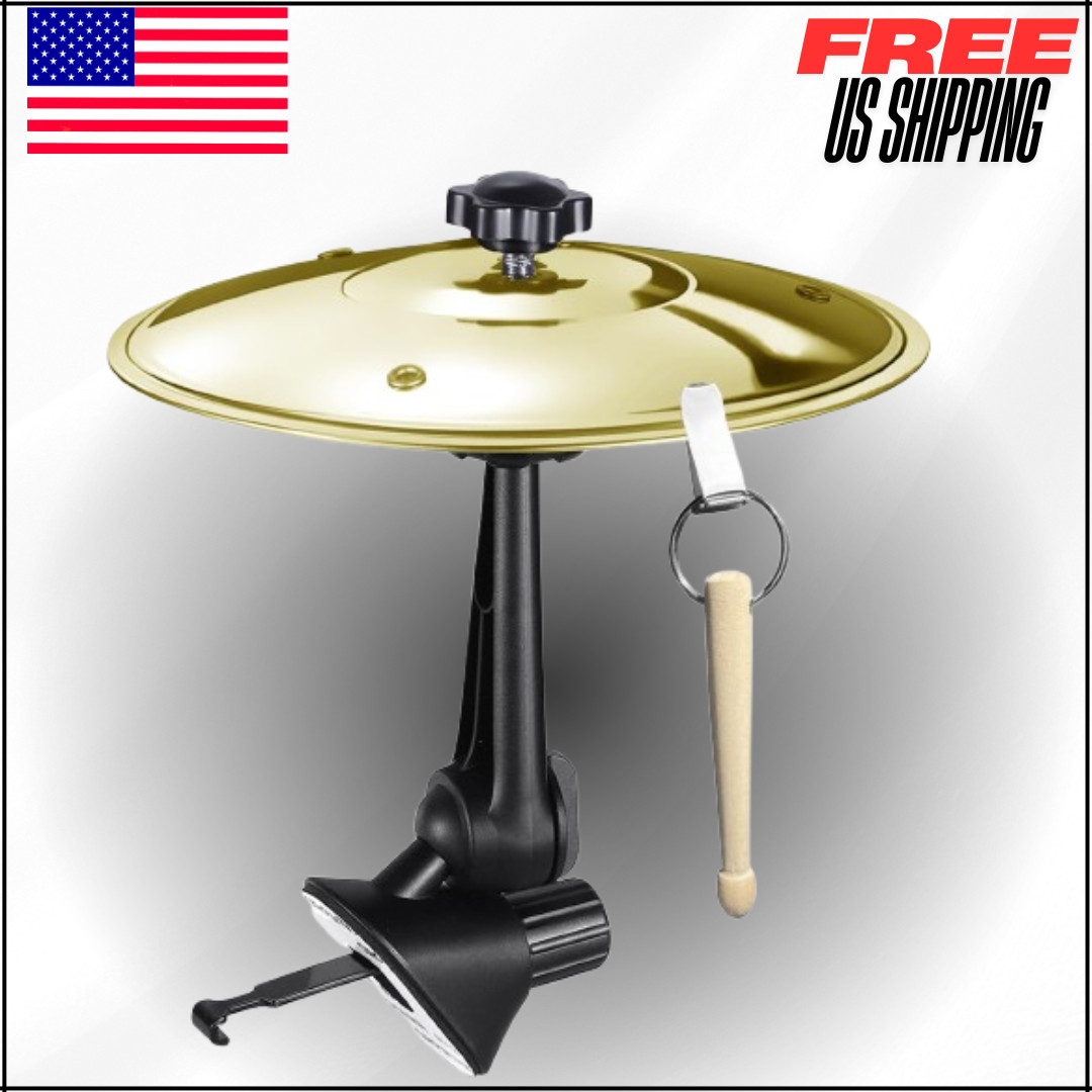 Mini Car Cymbal for Air Vent W Compact Drum Stick, Crash Cymbal Accessory Decor