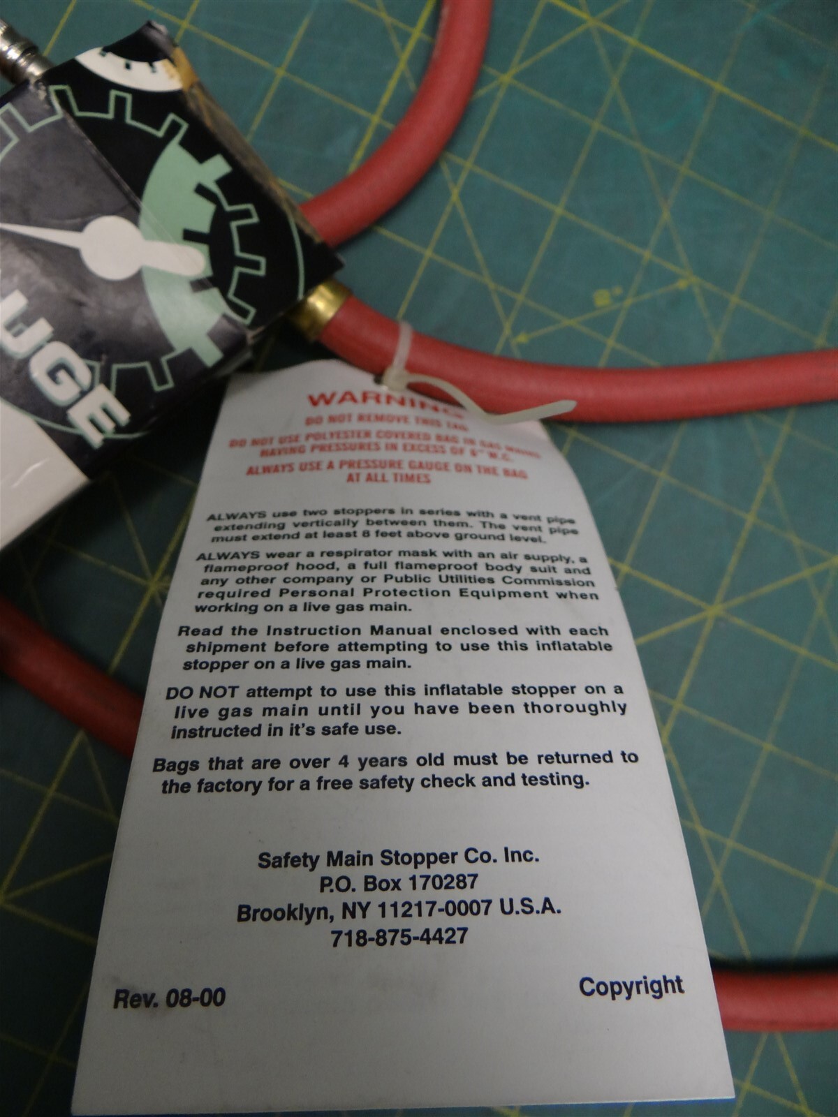 Safety Main Stopper Co. Inc. 10" 100% Polyester Covered Mains Bags Type C