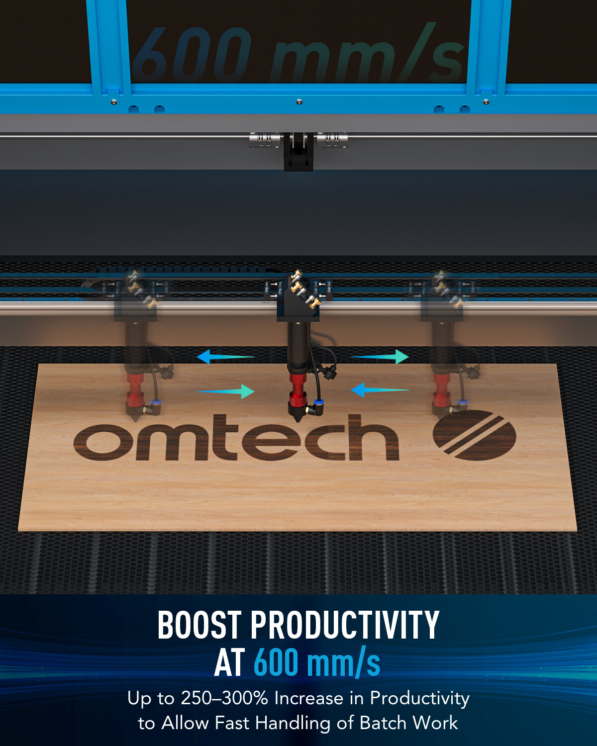 OMTech AF3555-130 130W CO2 Laser Cutter Cutting Machine with Premium Accessories