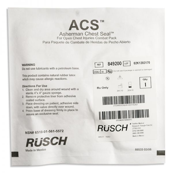 ACS Chest Seal Individual, medical dressing, Asherman, trauma medical new Milita