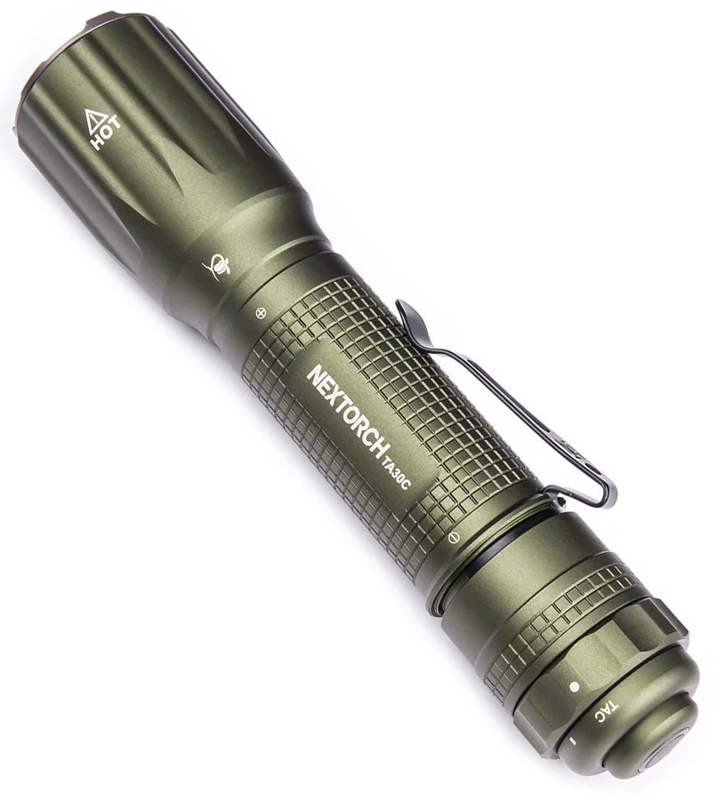 Nextorch TA30C Tactical Flashlight Resists Water/Impact Strobe Window-Breaker