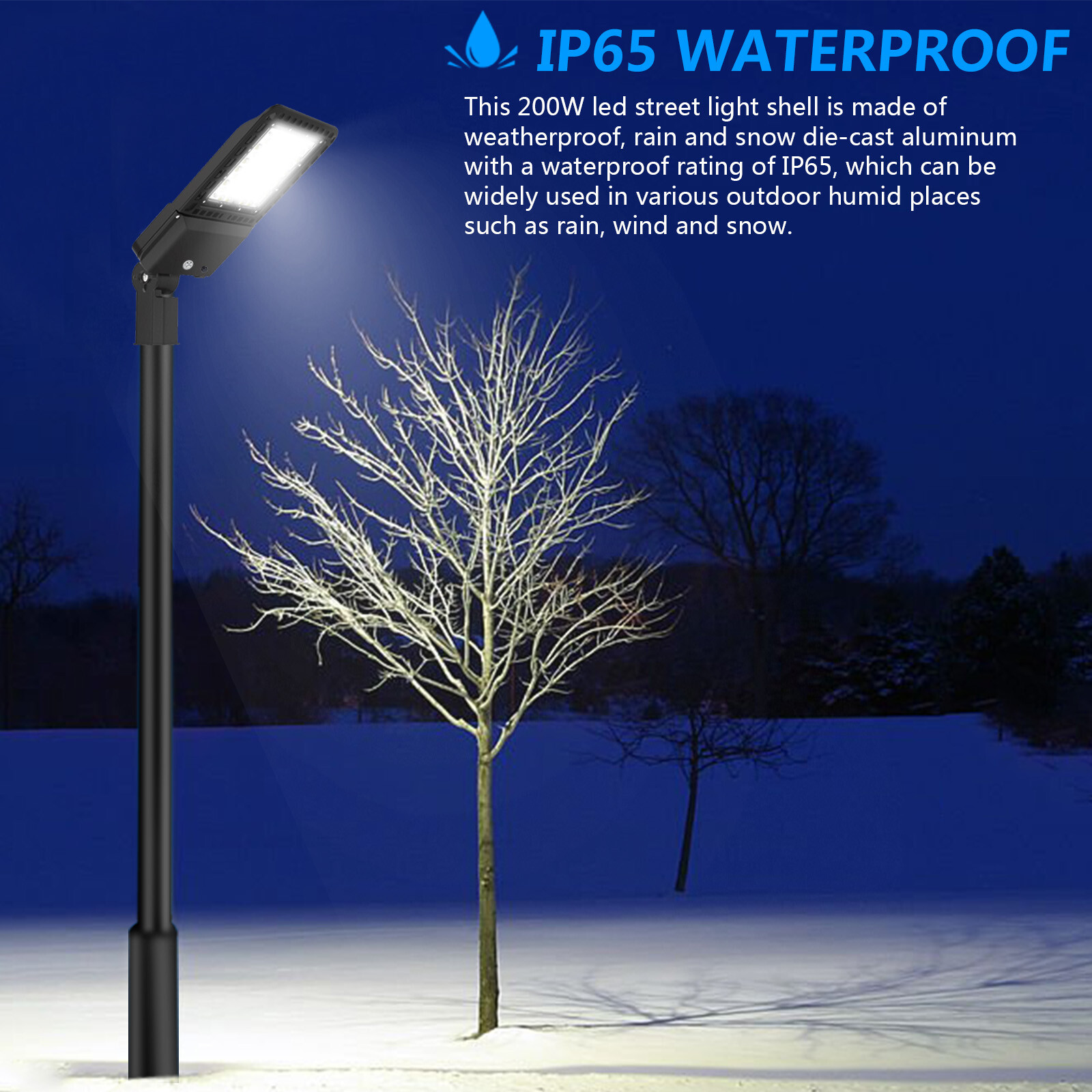 Commercial LED Parking Lot Light 200W Dusk to Dawn Street Area LED Shoebox Light