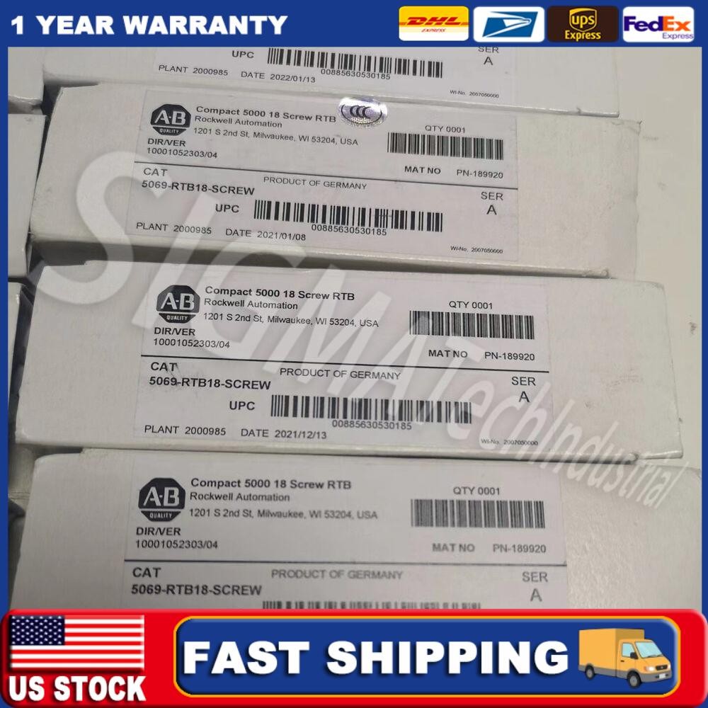 New Sealed AB 5069-RTB18-SCREW Compact 5000 18-Screw in box US Free Tax