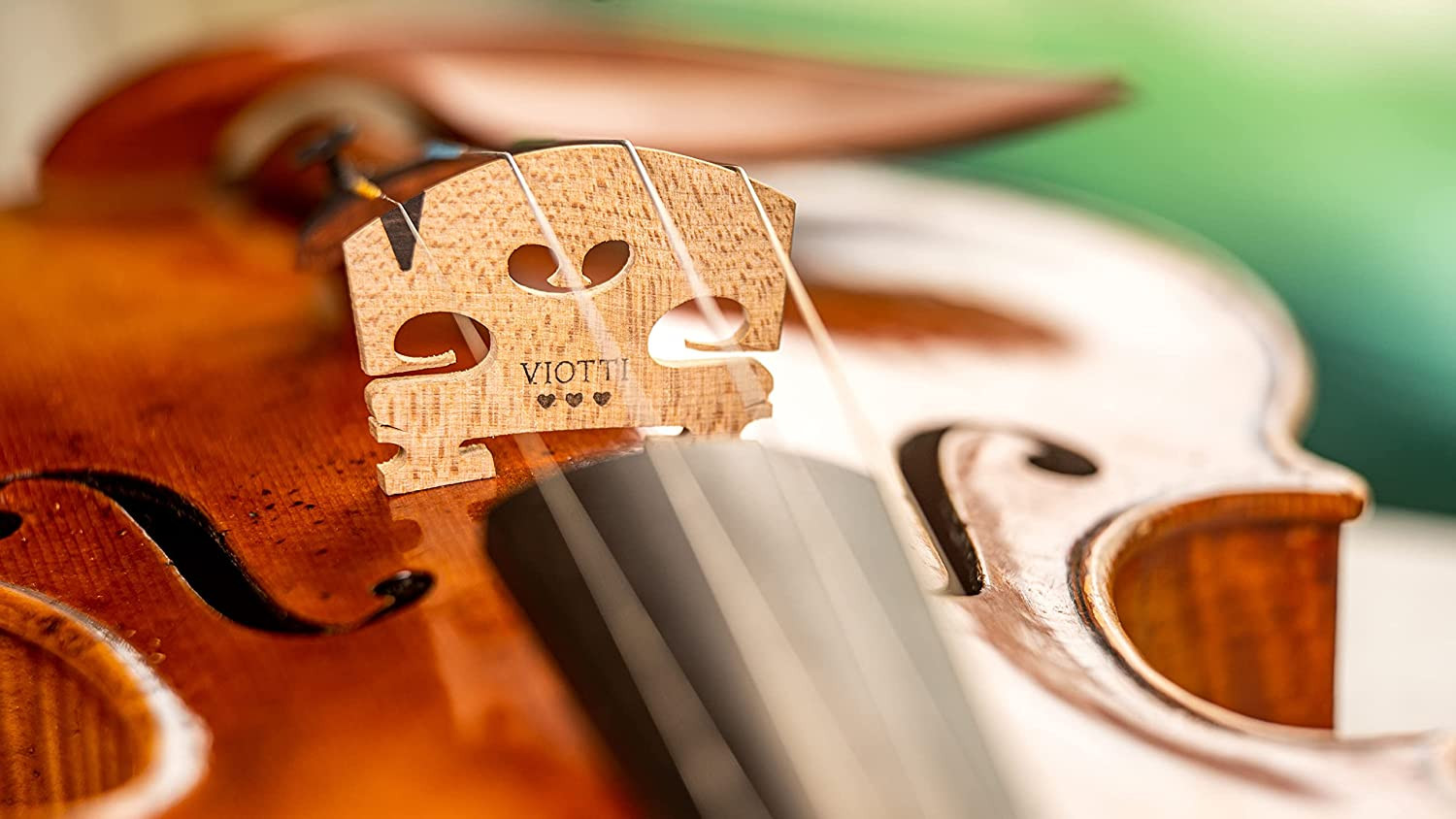 Violin Bridge 4/4: Finer Grade Solid Maple Violin Bridge, Pre-Cut & Pre-Fitted t