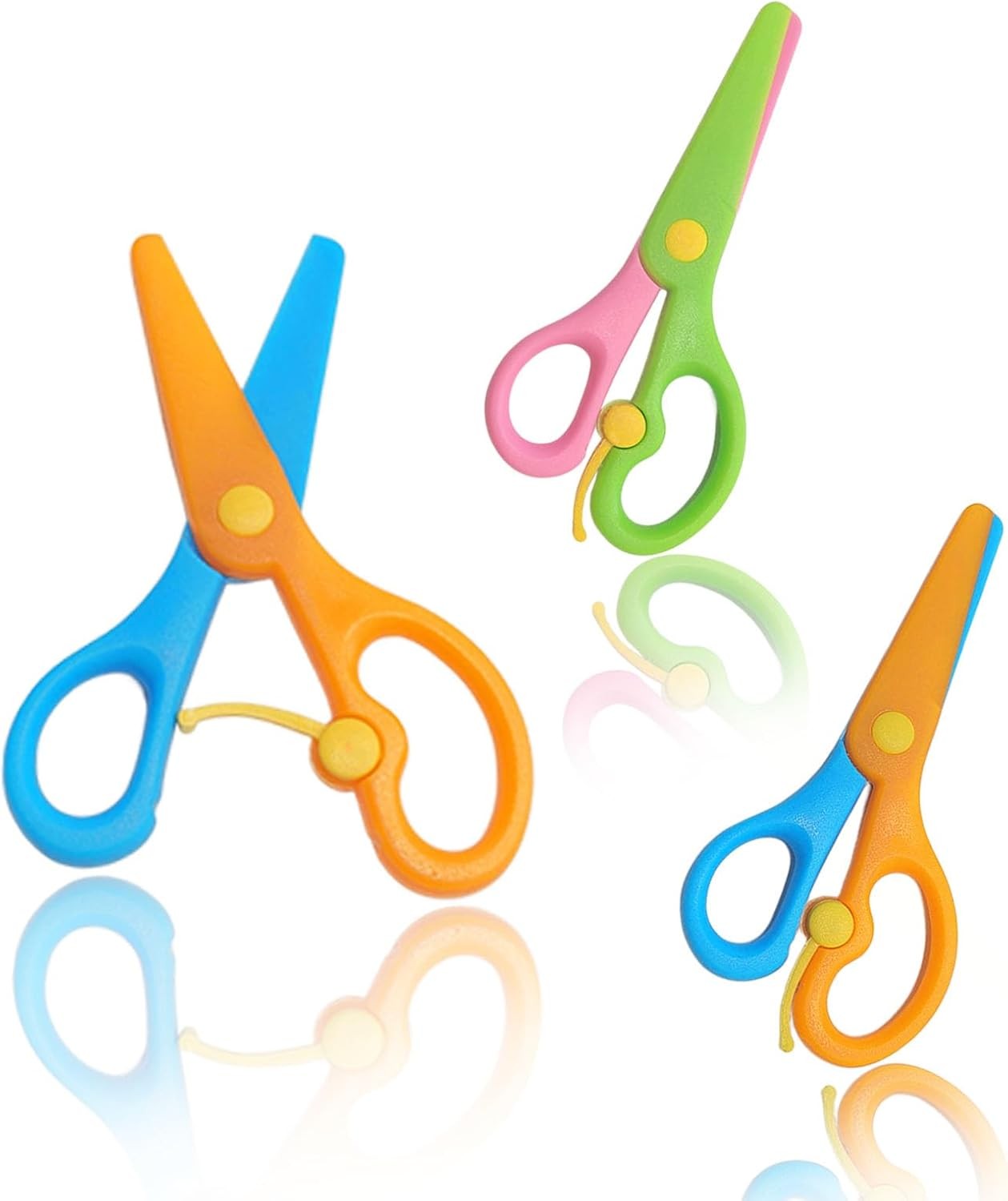 2Pcs Toddlers Training Scissors, Plastic Safety Scissors, Cute Scissors