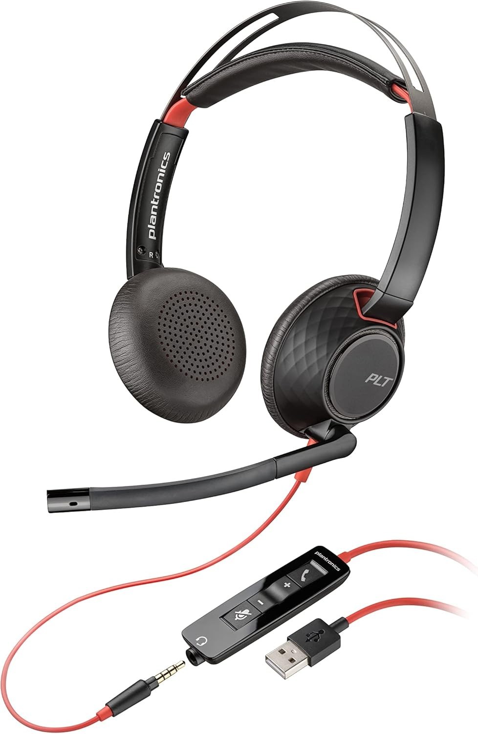 Poly Blackwire 5220 USB-A Wired Headset Noise Canceling Mic New