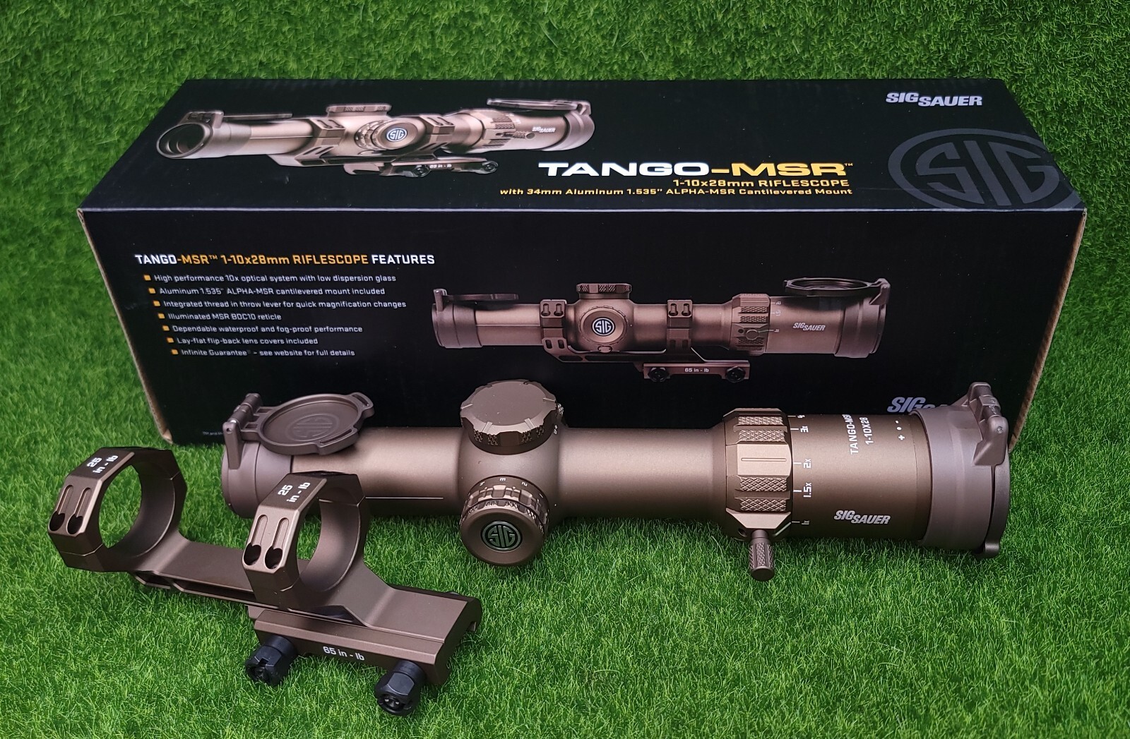 Sig Sauer TANGO-MSR 1-10x28 Illum BDC10 SFP Coyote w/ALPHA-MSR Mount - SOTM11200