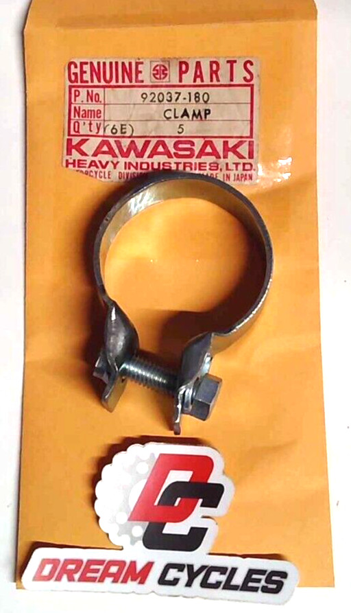 NOS GENUINE KAWASAKI Z1-R KZ1000 KZ400 EXHAUST PIPE CLAMP W/ BOLT 92037-180