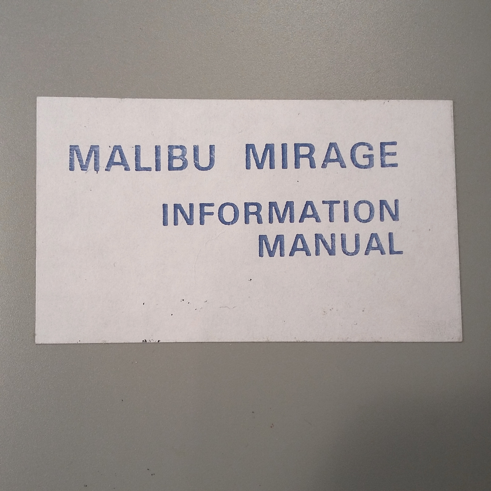 Piper Malibu Mirage PA-46-350P Pilot's Information Manual