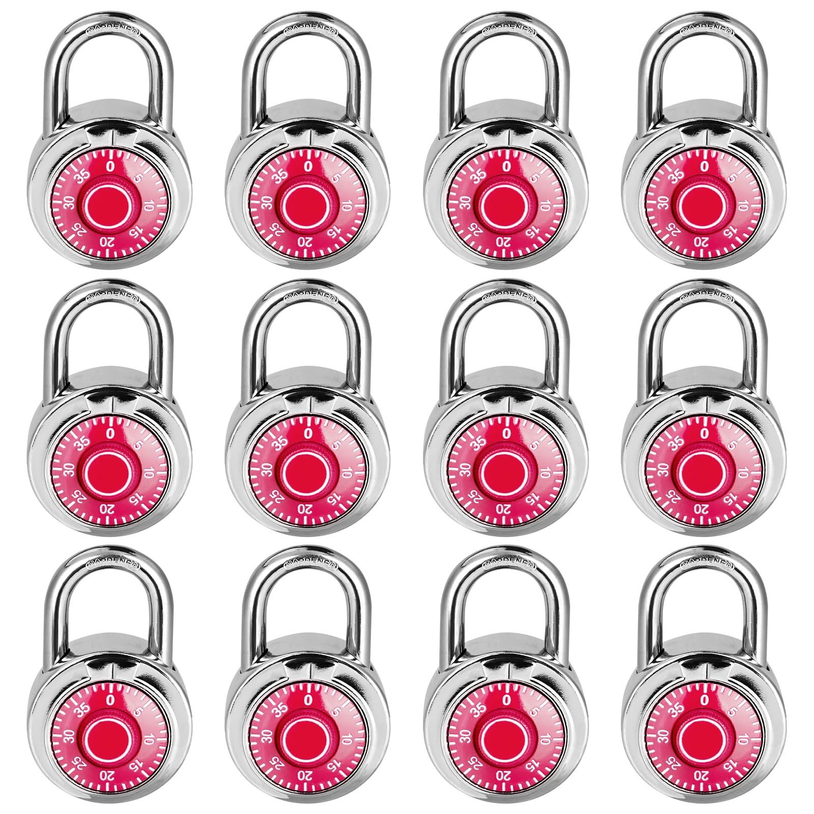 Combination Lock Lqyn Standard Dial Combination Lock Pack 12 Red Turnplate 2