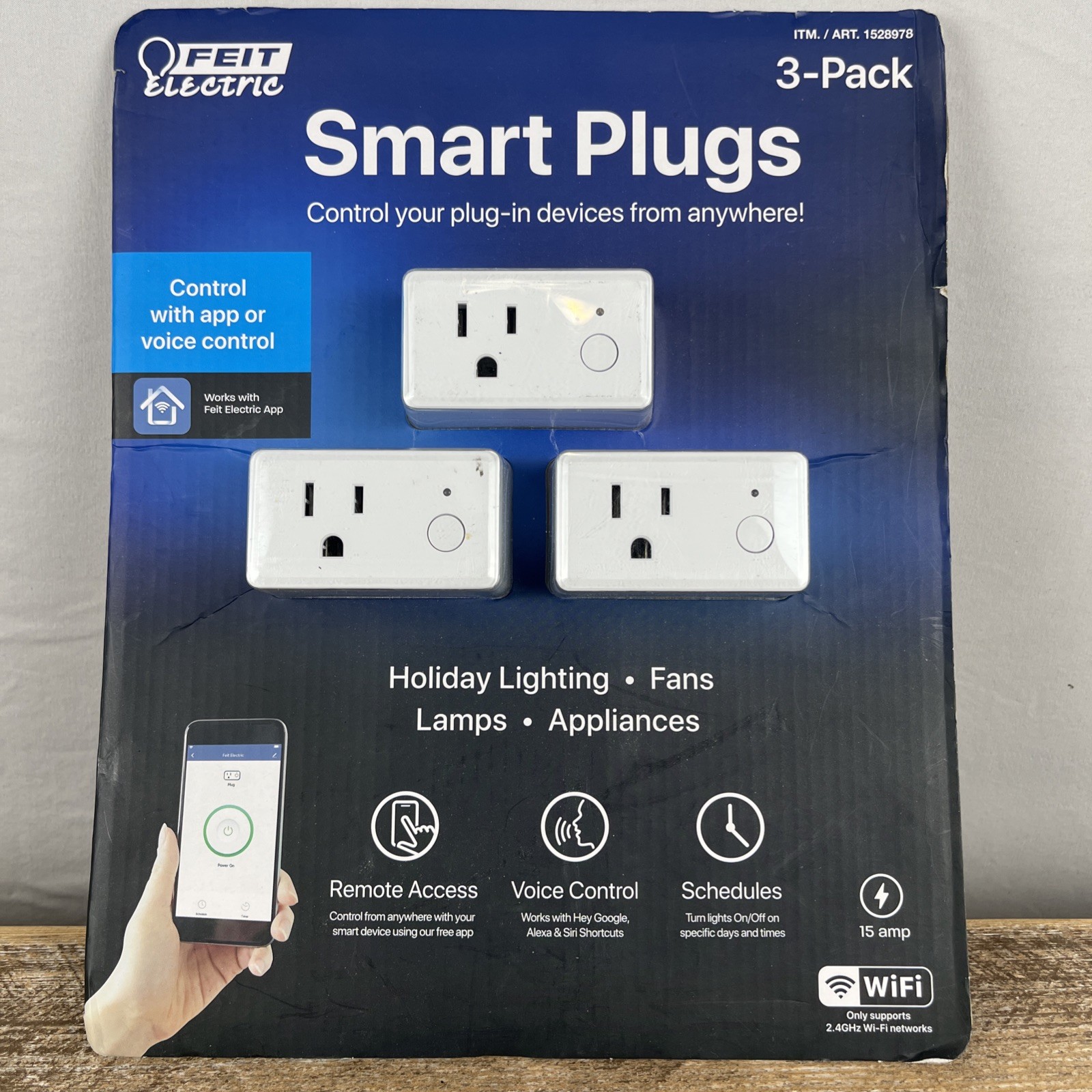 Feit Electric Smart Plug 3 Pack WiFi Alexa Google Siri Home New Sealed
