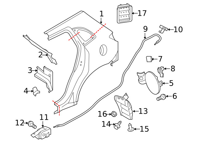 Genuine Mitsubishi Lower Extension 5301J615