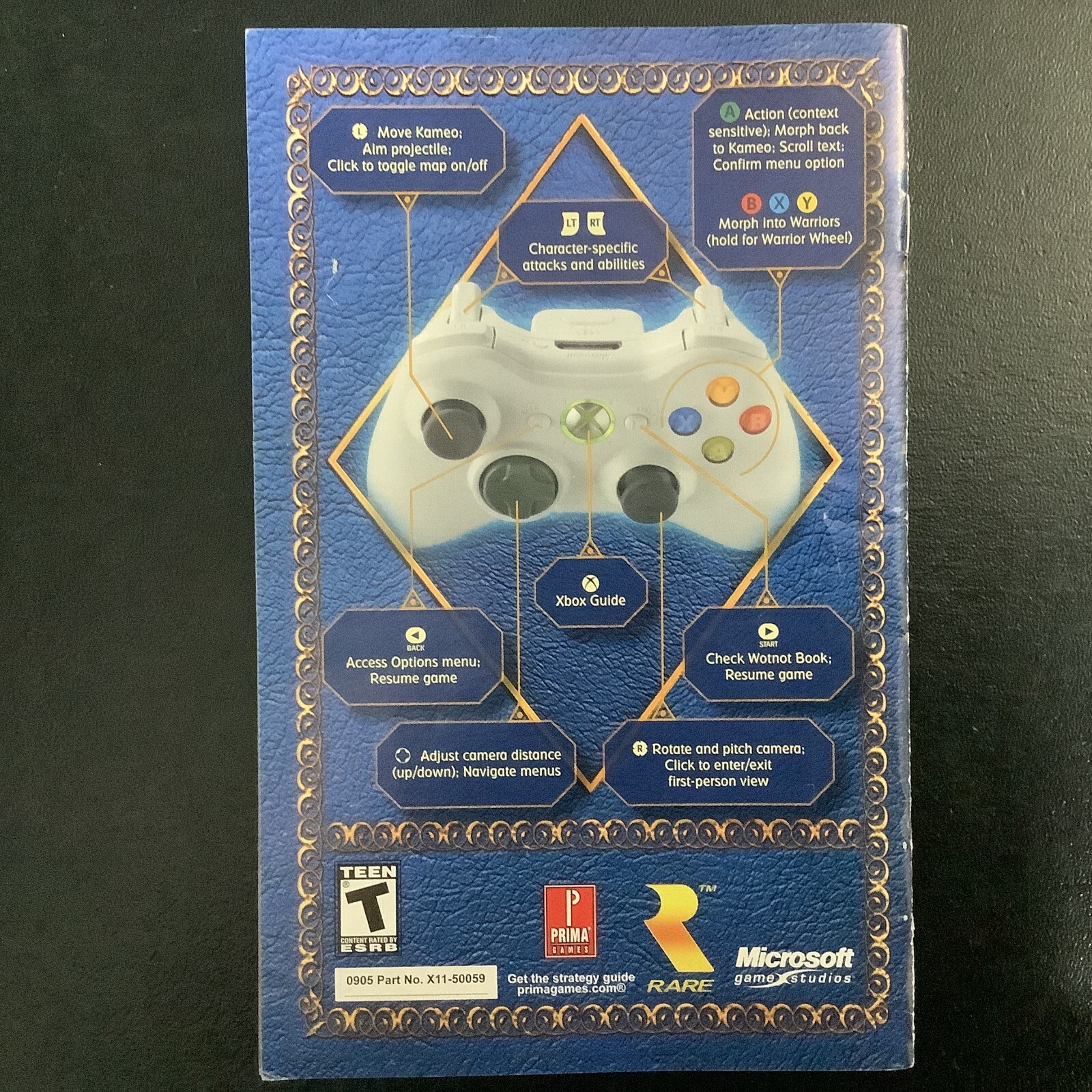 Kameo Elements of Power Microsoft Xbox 360 Instruction Manual Only