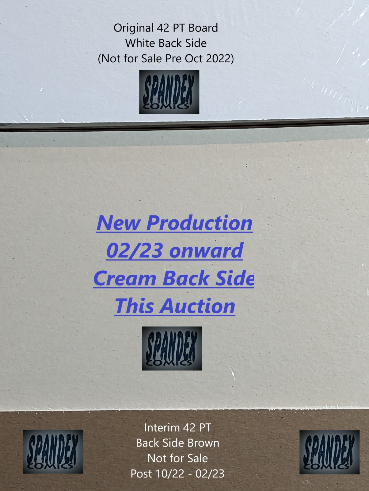 50 E Gerber FULL-BACK Current 100% Acid Free 35PT Archival Comic Boards 675FB
