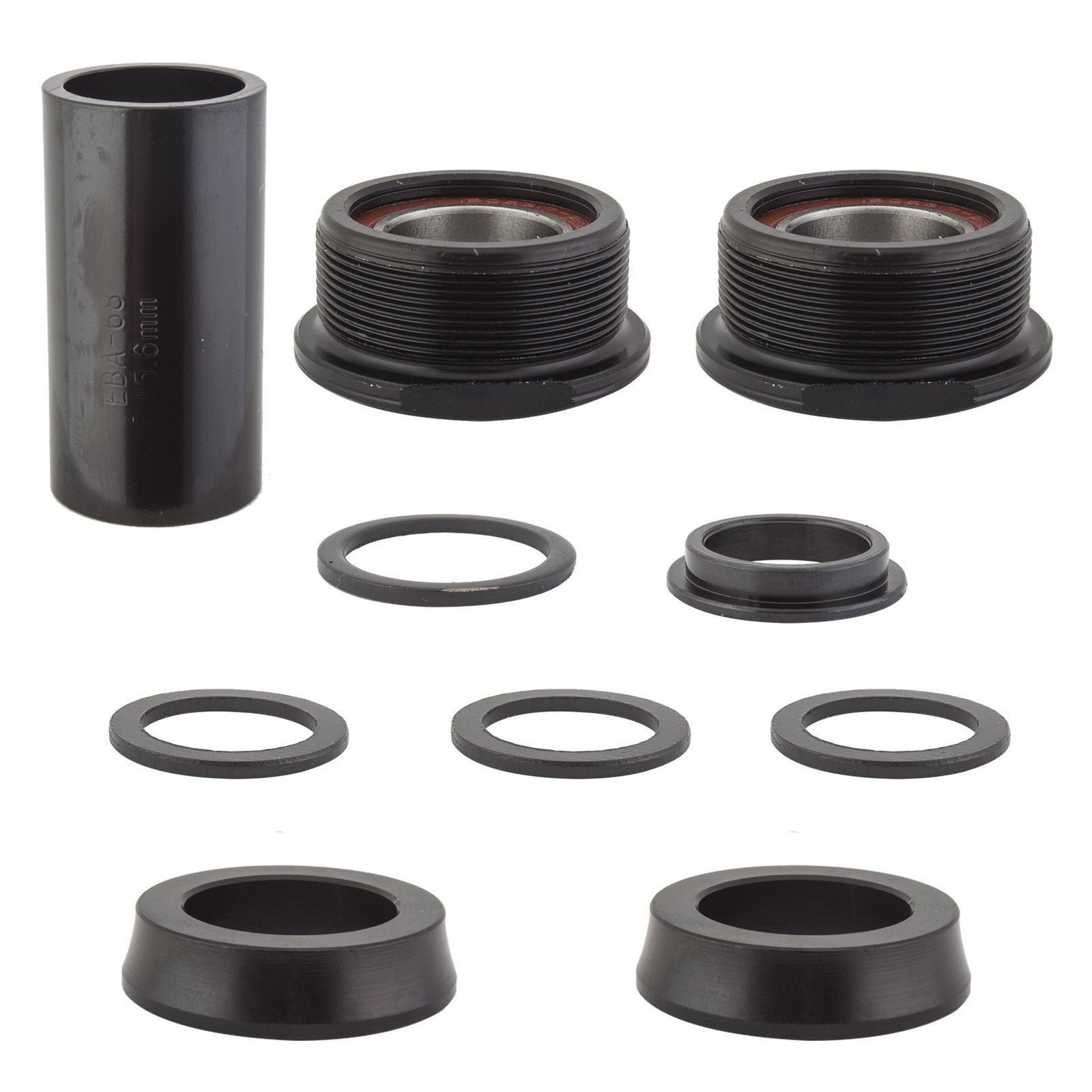 Black Ops 19mm Euro MX Bottom Bracket w/Bearings, Black