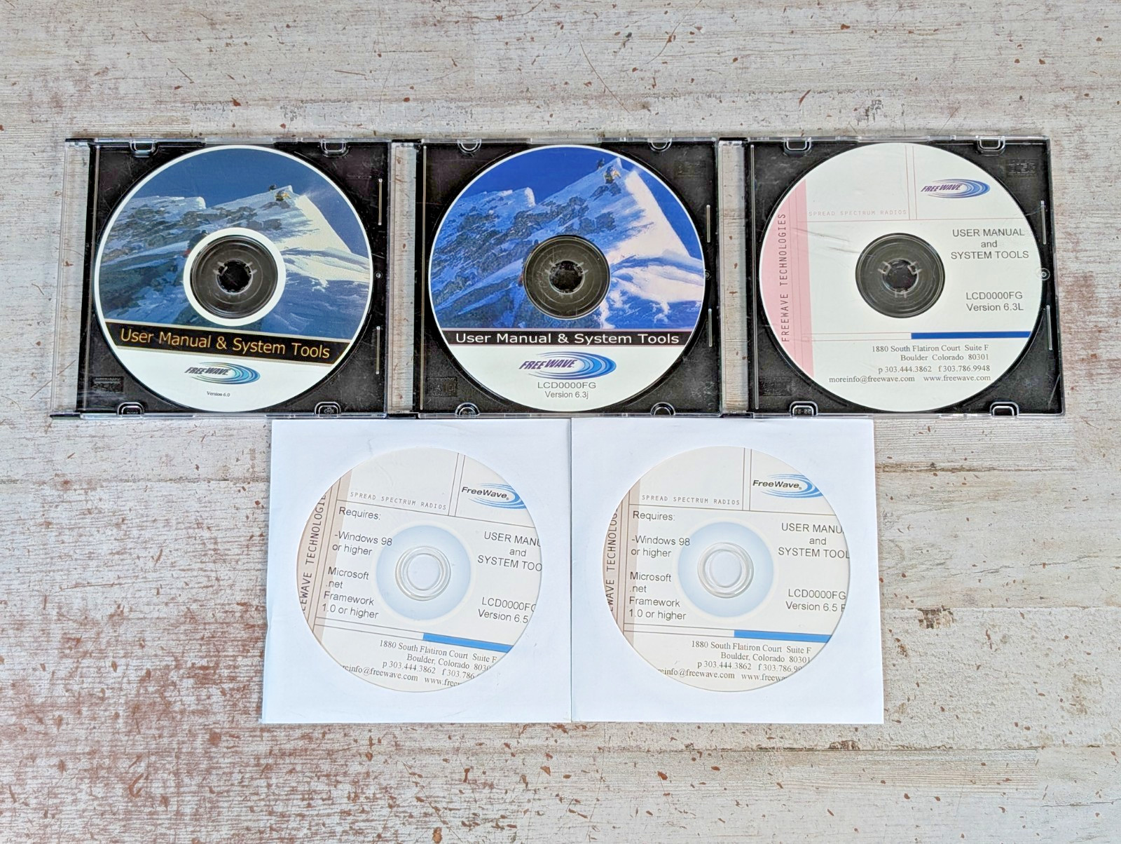 Lot Vintage Freewave Software 6.0 6.3L 6.3j 6.5 Disks CD for Windows 98