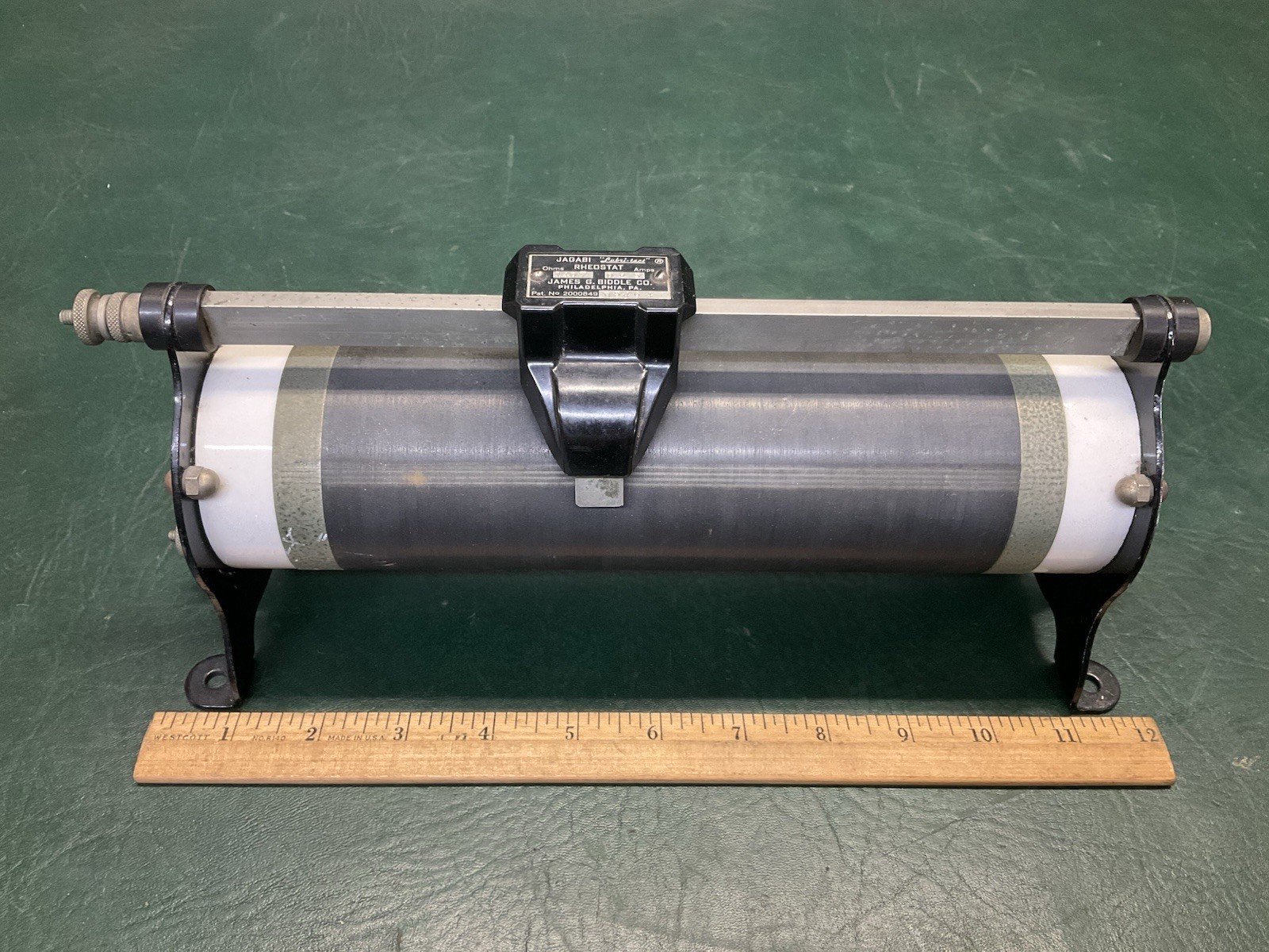 Vintage Jagabi Lubri-Tact Rheostat 1407 ohm .5 Amps ~ James G. Biddle 12"