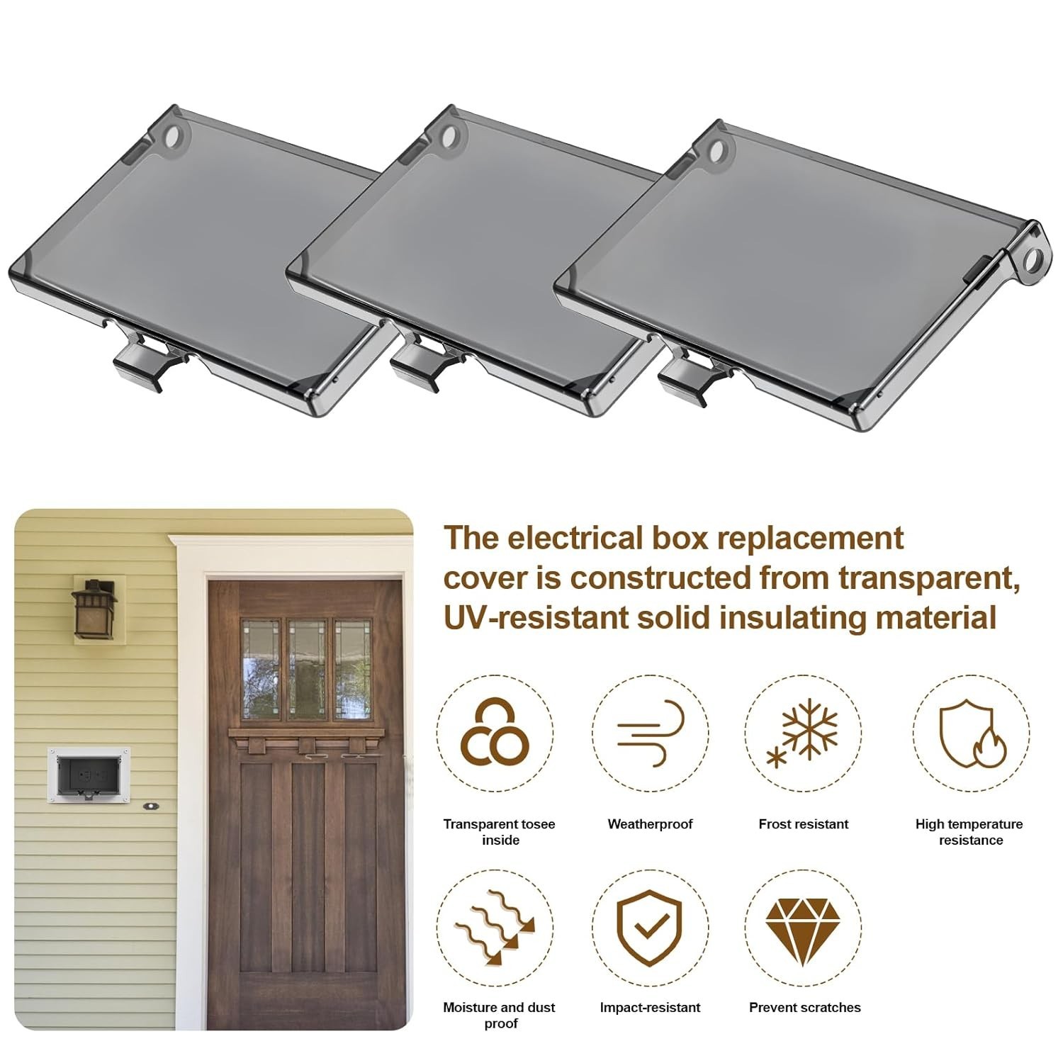 DBHC-1 Type 3r Enclosure Cover fit Horizontal Outdoor Outlet Cover Wet Locations