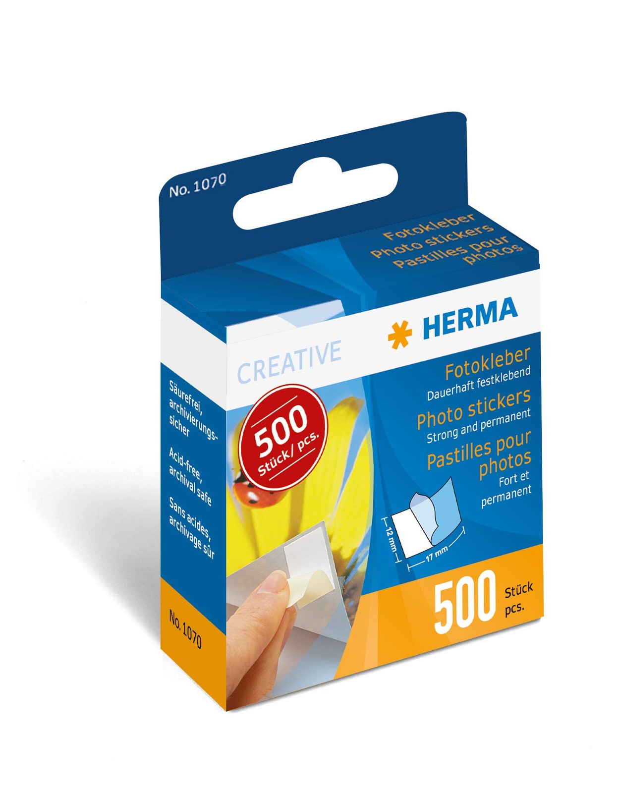 Herma 1070 Photo Sticker (Pack of 500) 12 x 17 mm 500 Pieces