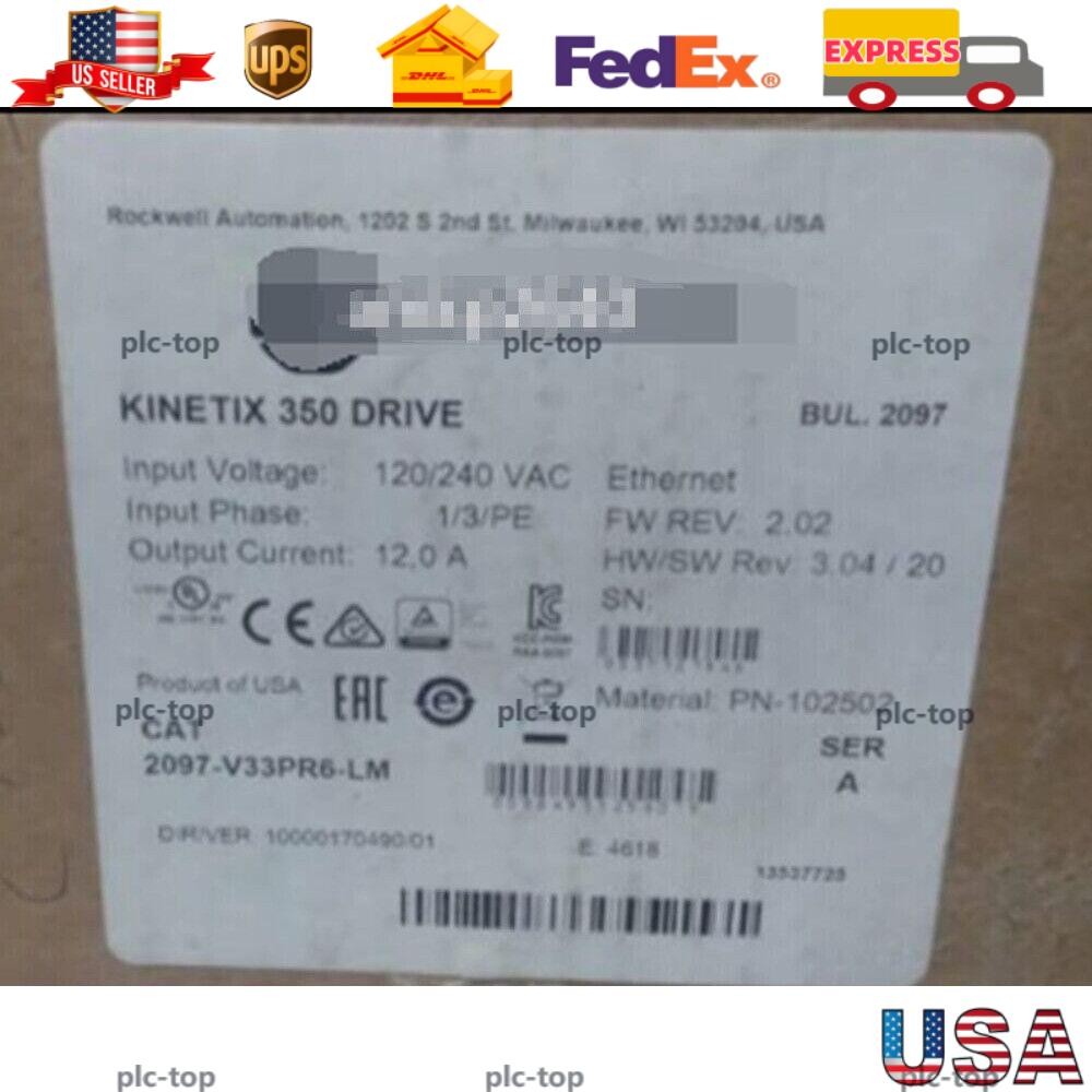 2097-V33PR6-LM AB Kinetix 350 3.0kW Servo Drive Spot Goods New US Free Tax
