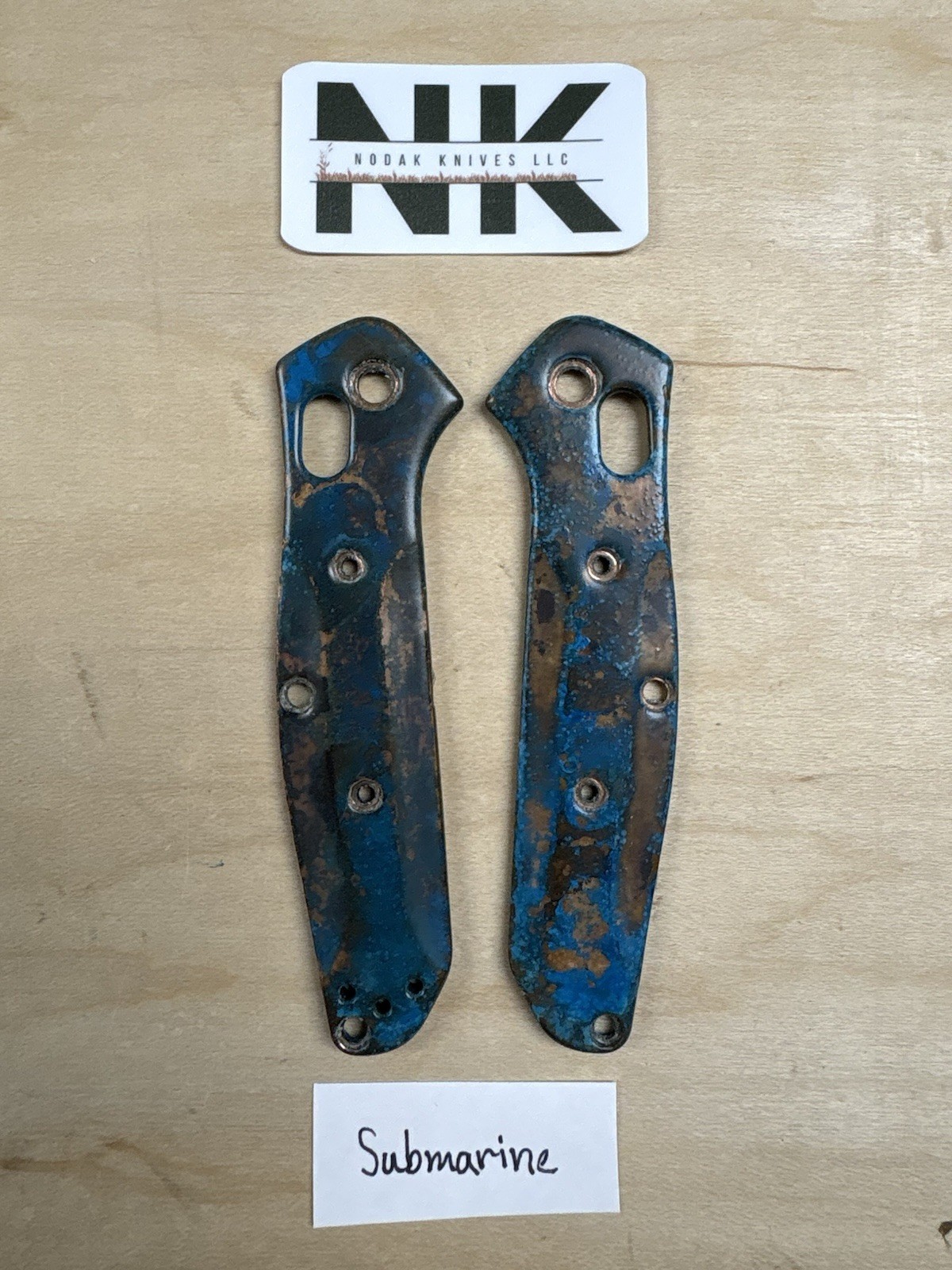 Nodak Custom “Submarine” Shipwreck Copper Benchmade 945 Mini Osborne Scales