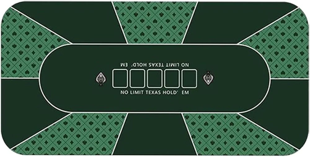 Tabletop Poker Mat Foldable 10 Players Texas Hold'em with Anti Size L (4048)