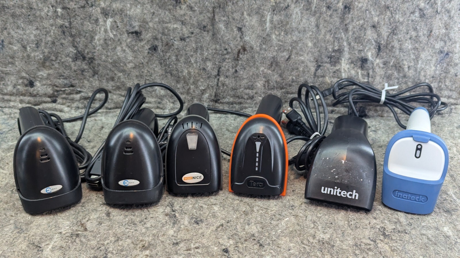 🔥Lot of 6🔥 USB/Wireless Barcode Scanner Reader - Works