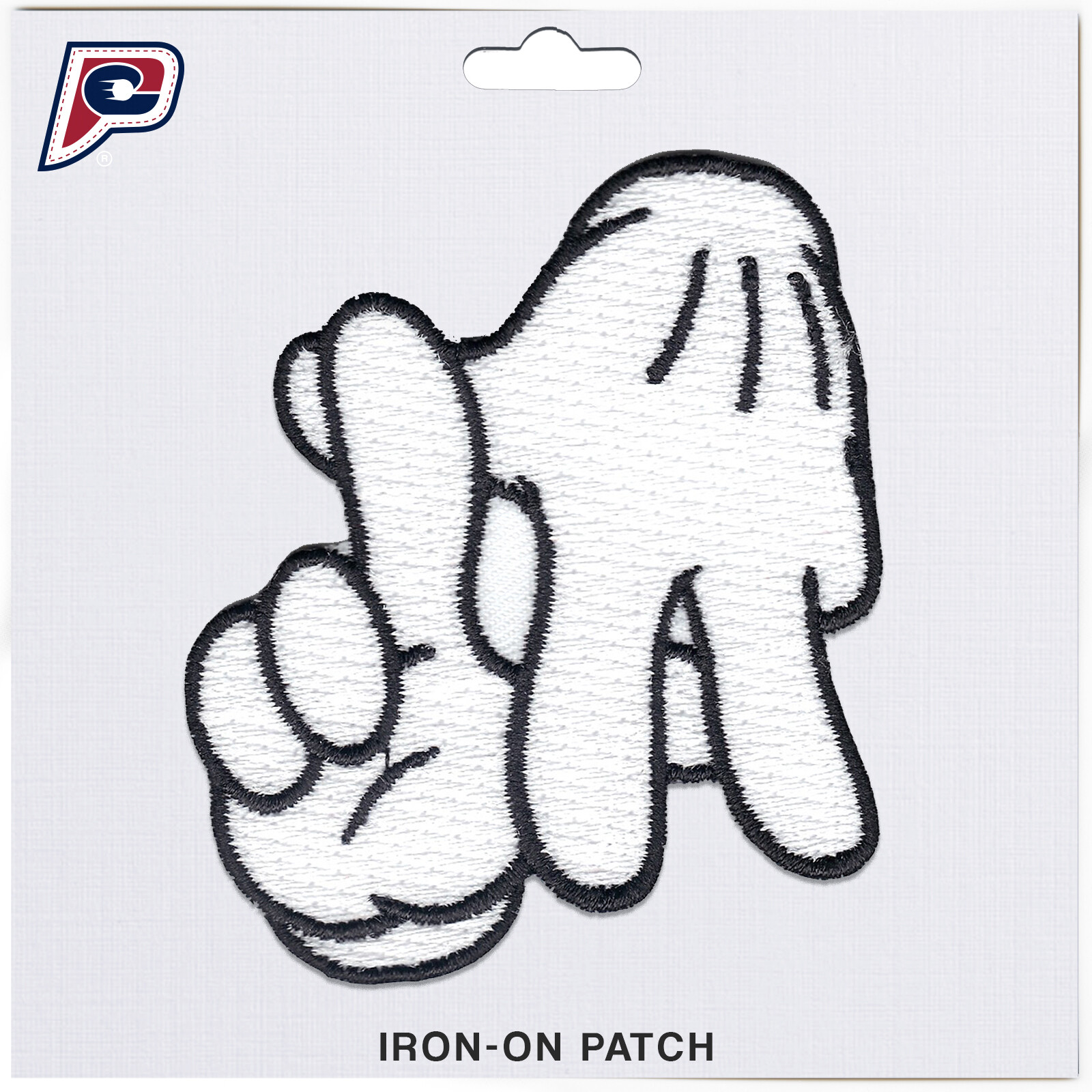 LA Los Angeles Fingers Sign Hands White Gloves Emoji Iron On Embroidered Patch