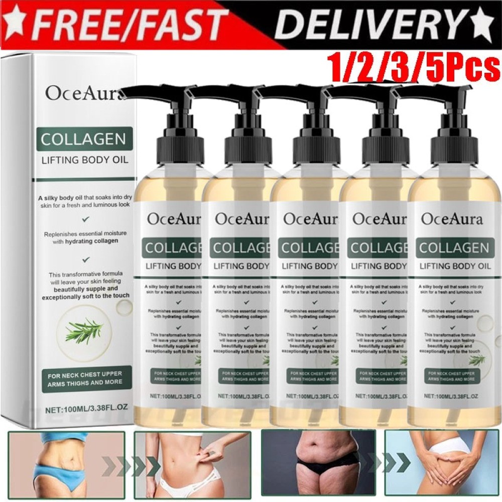 5/3PCS Collagen Firming Body Oil Deeply Hydrating and Nourishing Gentle Massage