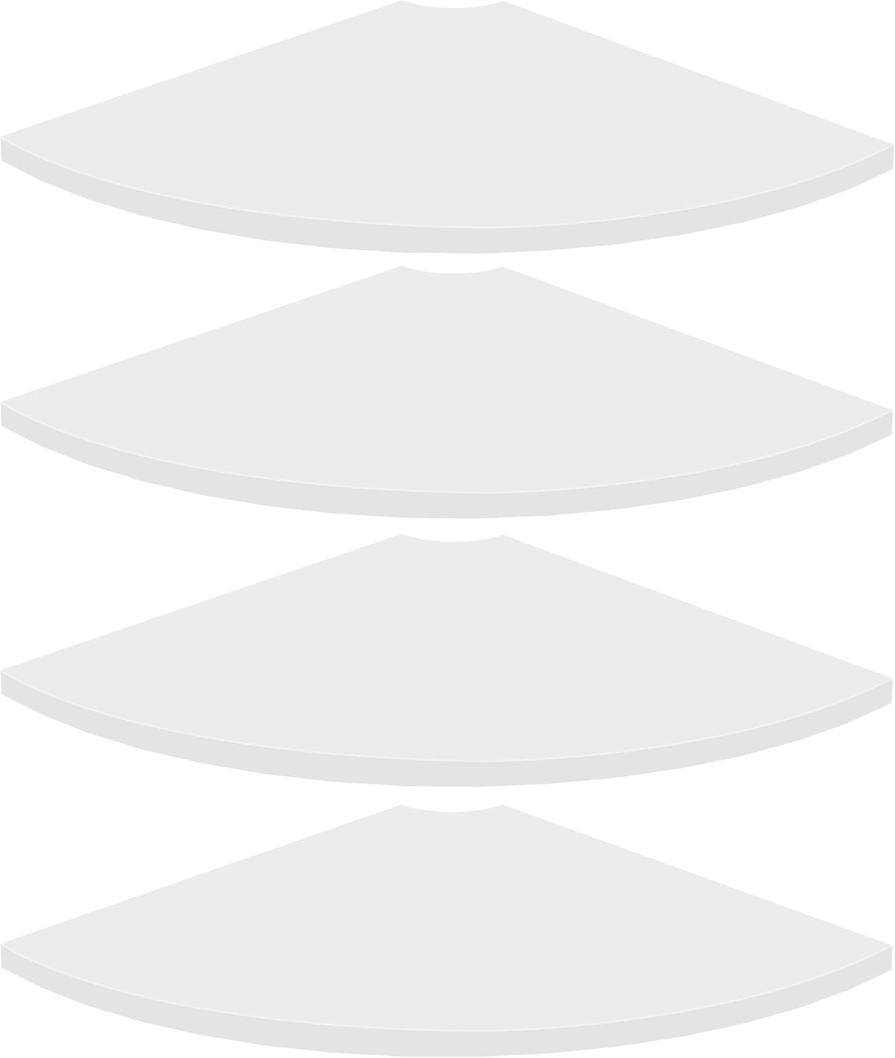 Corner Floating Shelves, Set of 4 round Corner Shelf Wall Mount with Cord Hole,