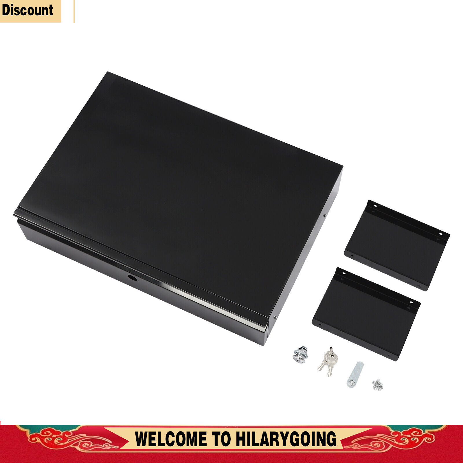 Slide Out Cabinet Drawer Pull Out Under Desk Drawer For Office With Lock Black