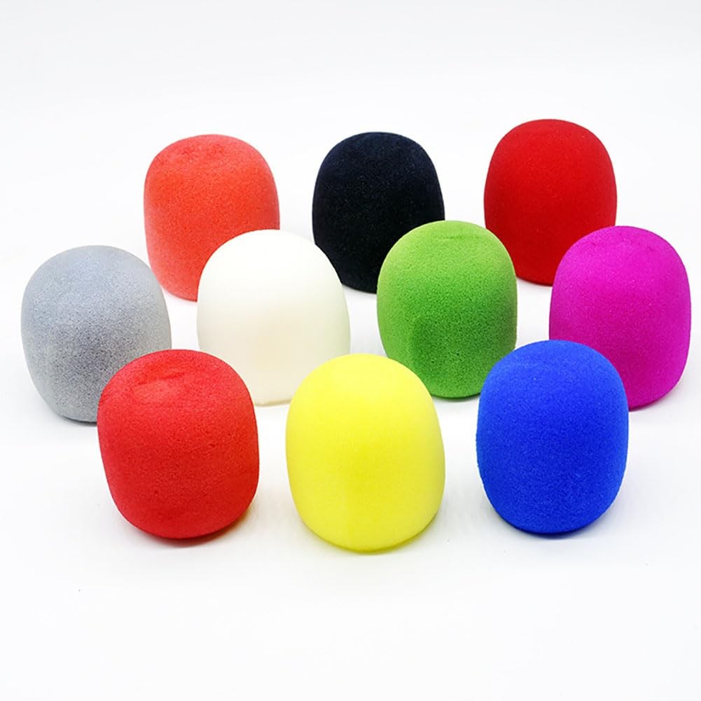 10 Pack Microphone Headset Windscreen Sponge Foam Mic Cover Windscreens