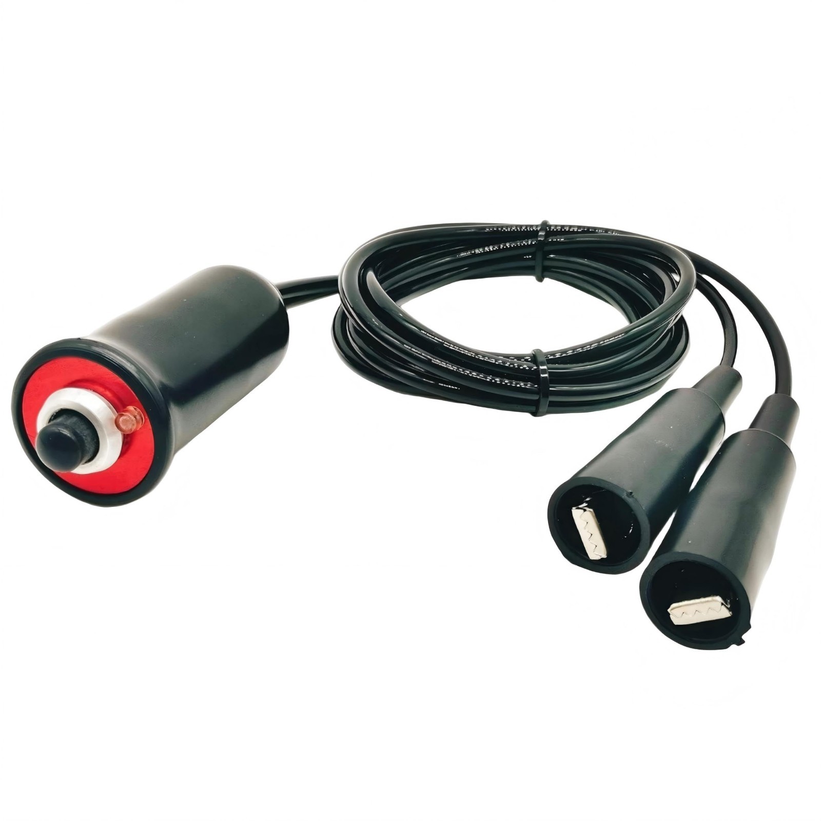 Heavy Duty 12V Remote Starter Switch Push Button with 5ft Wire & Alligator Clips