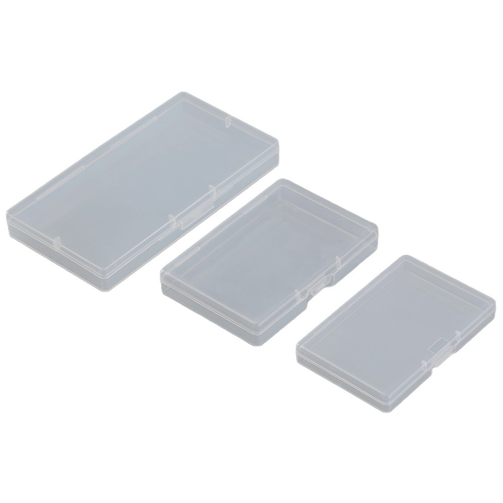 Transparent Rectangular Flat Box for Organizing Jewelry and Stationery