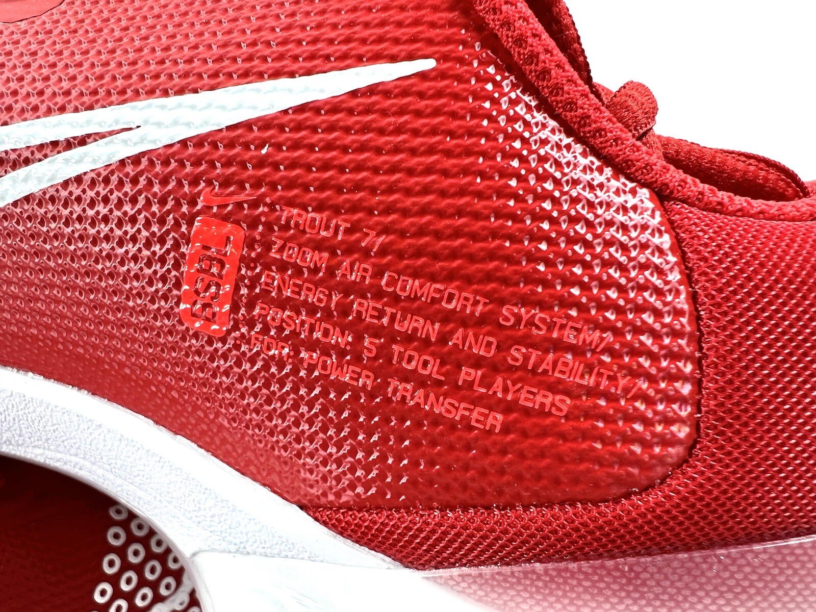 NIKE FORCE TROUT 7 PRO METAL BASEBALL CLEATS RED WHITE CQ7224 602 sz 12