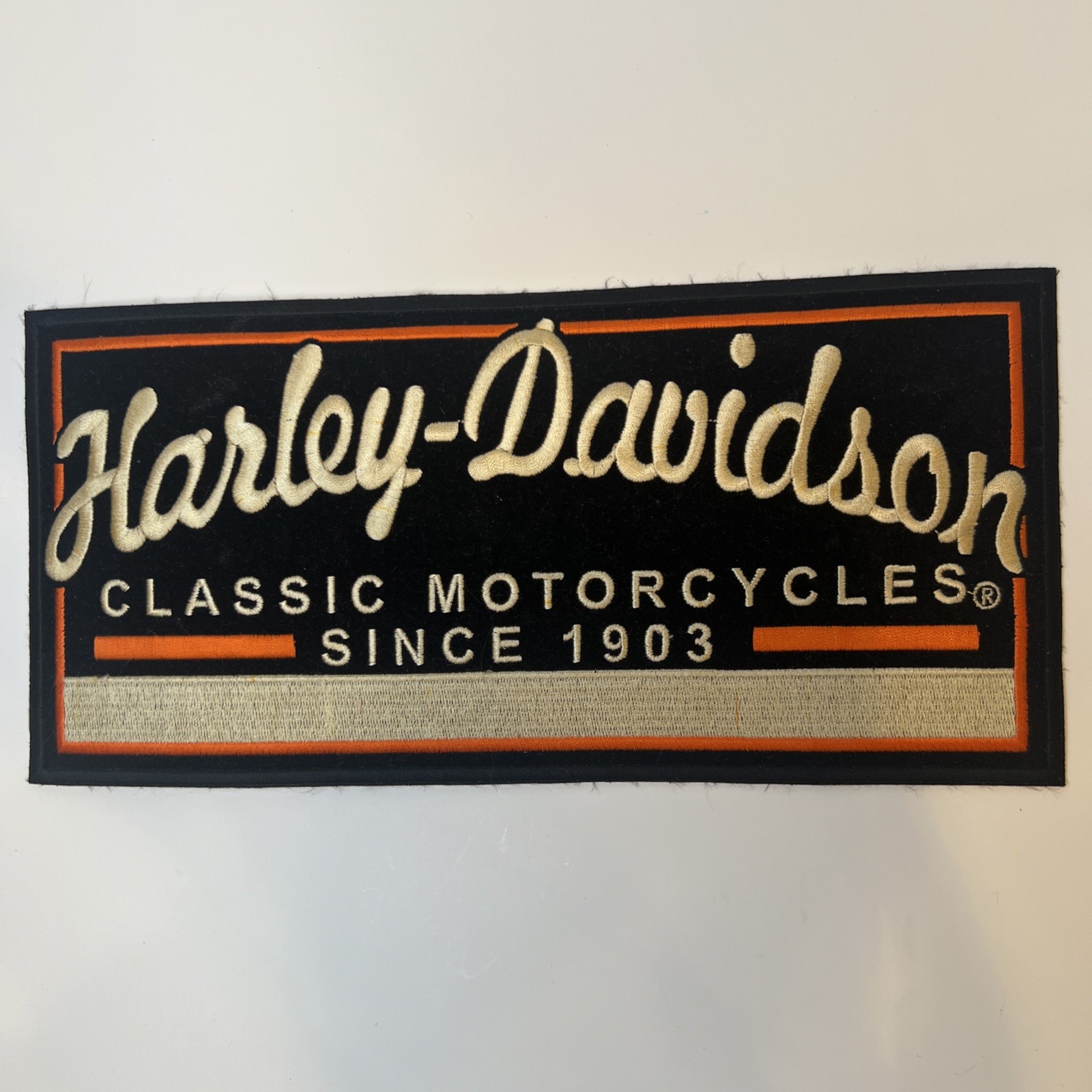 Harley Davidson Classic Motorcycles Since 1903 Large Embroidered Patch NOS 10”