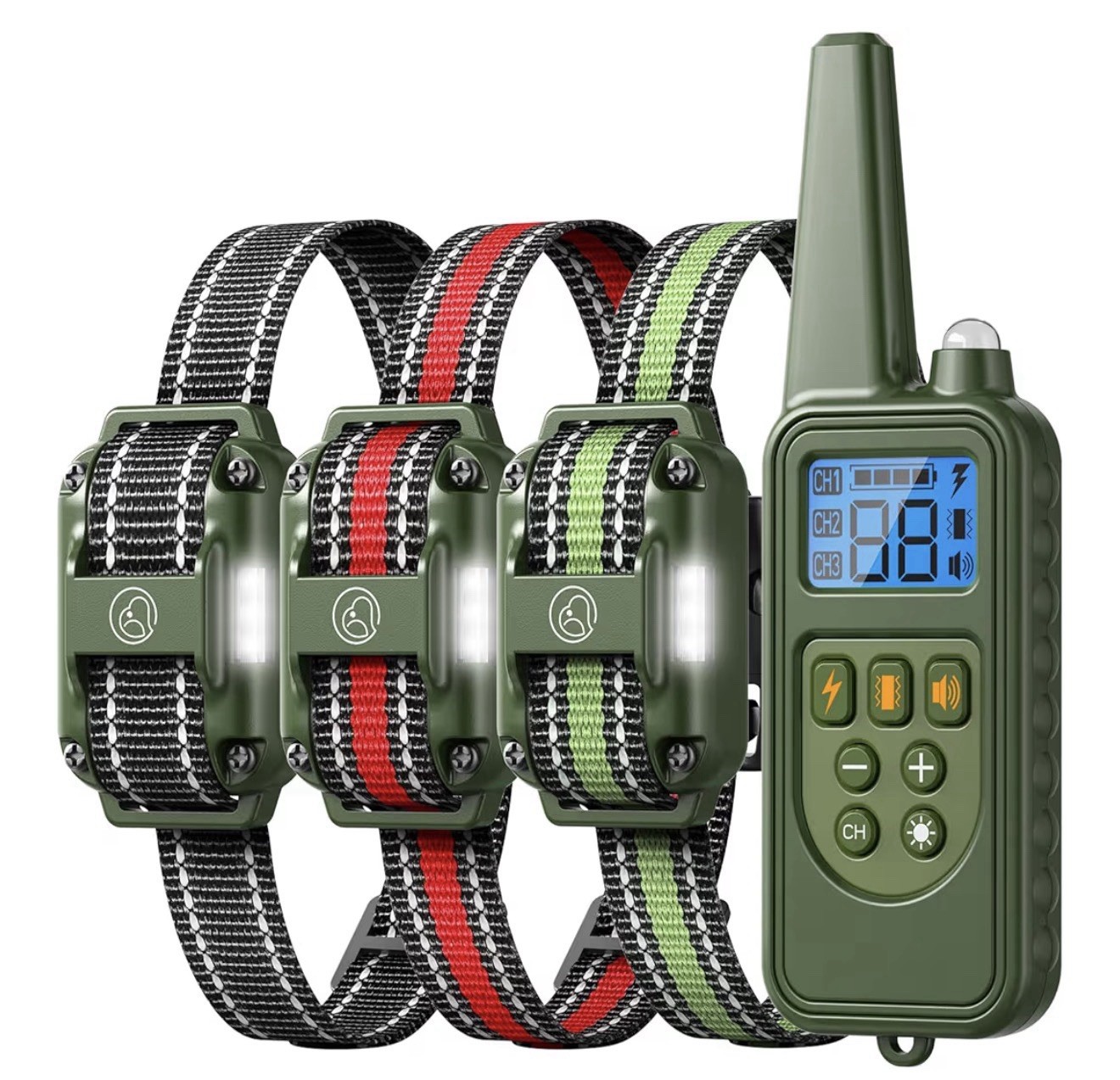 Dog Shock Training Collar 2600ft Remote Waterproof Rechargeable