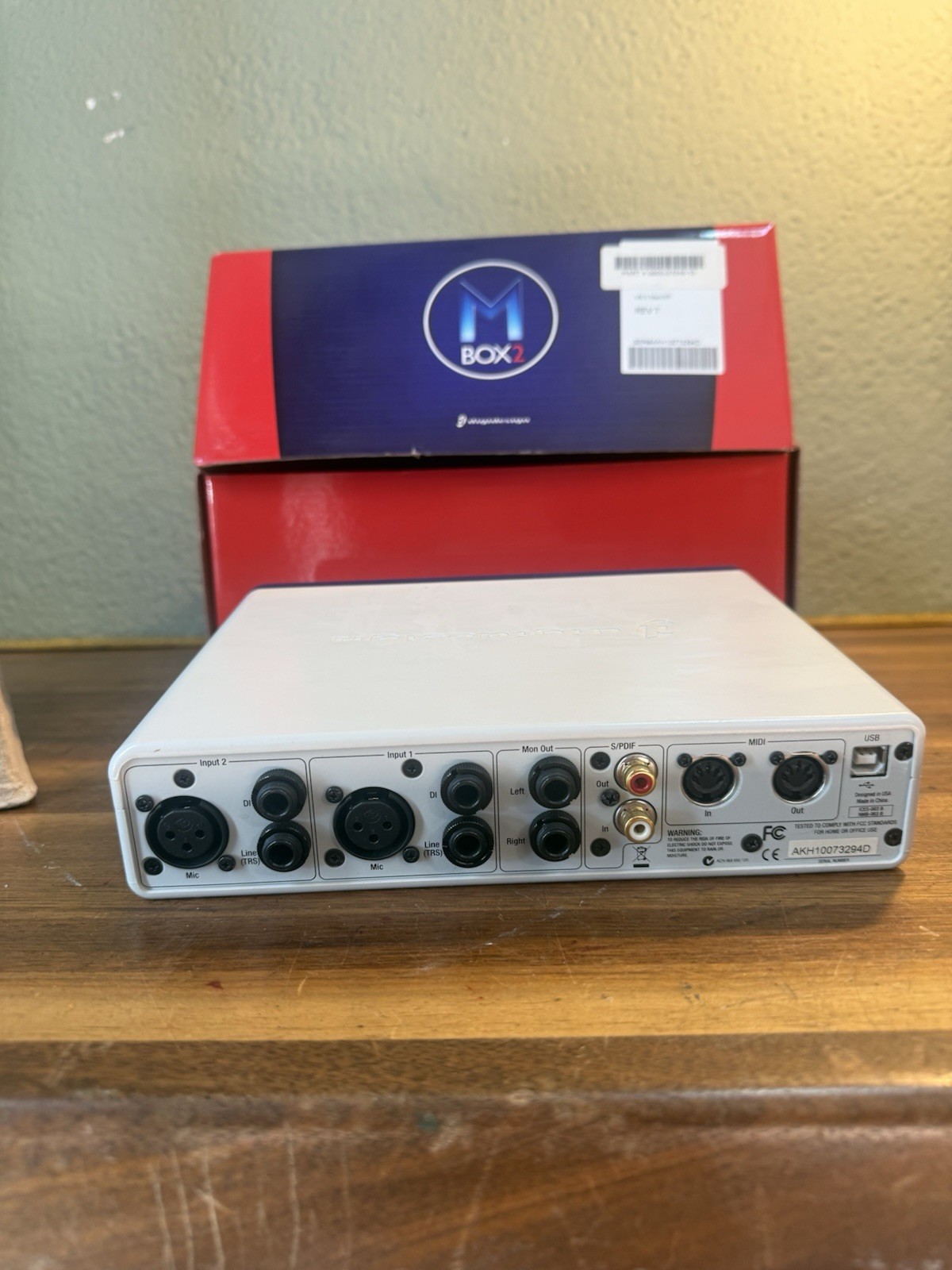 Digidesign Mbox 2 USB Audio Interface w/ Original Box & Accessories Untested