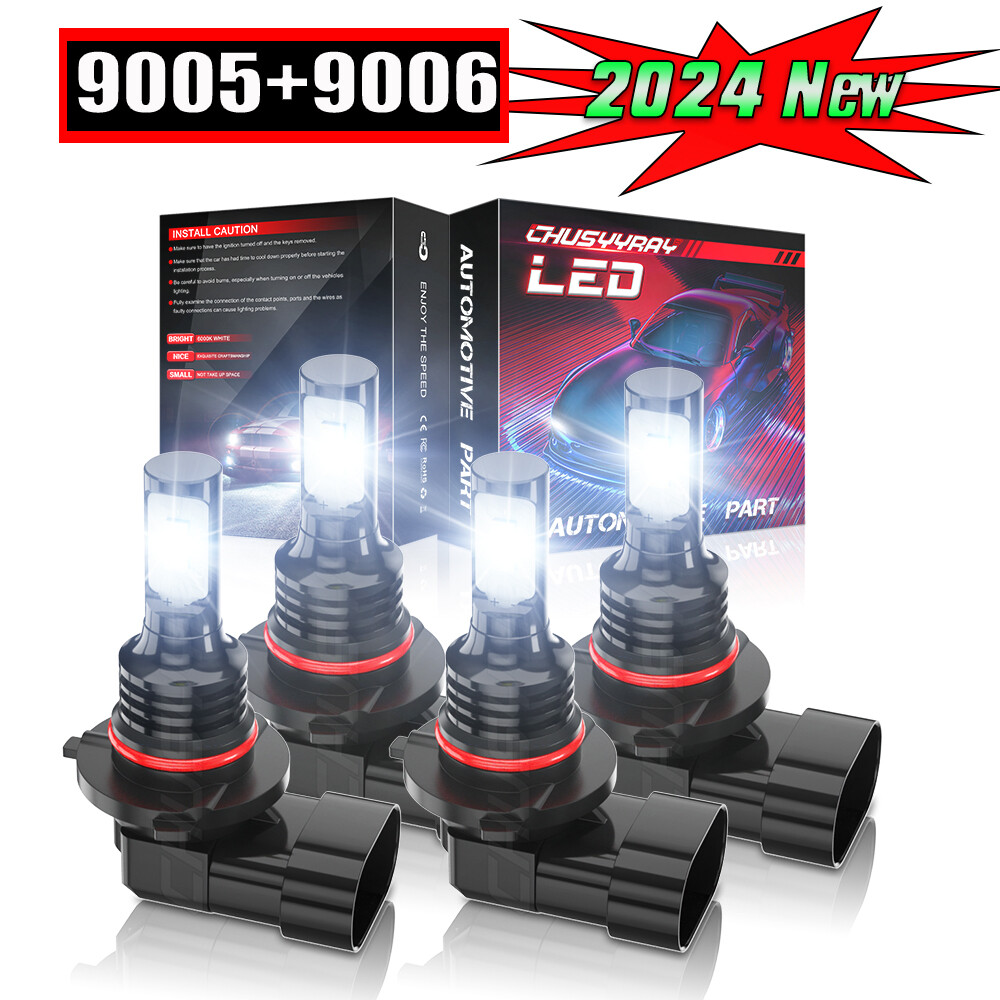 For GMC Sierra 1500 2500 HD 1999-2005 2006 LED Headlights High Low Lights Bulbs
