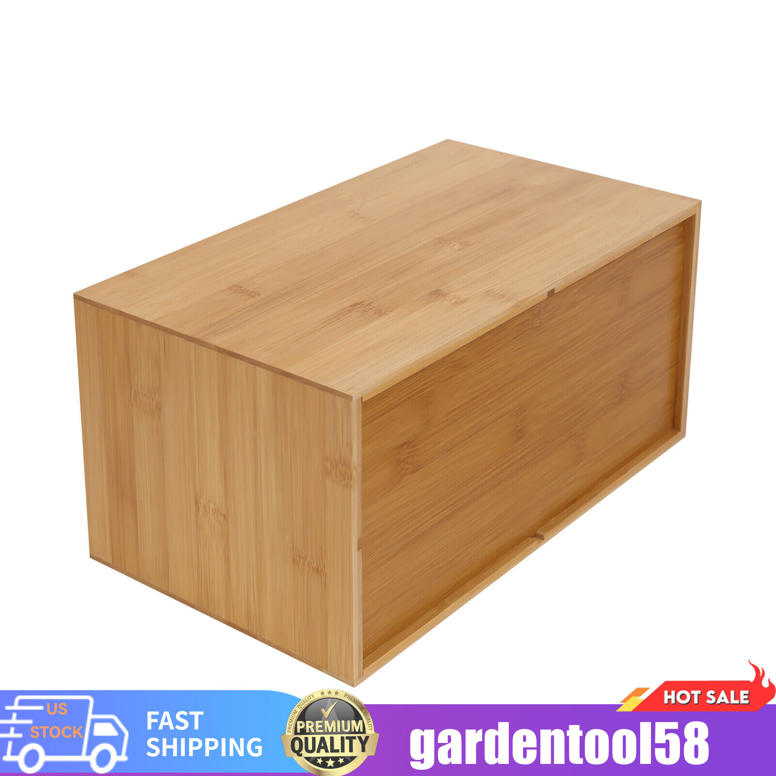 Desk Organizer Drawers Office Desktop Storage Bamboo Box Storage Recess Handle