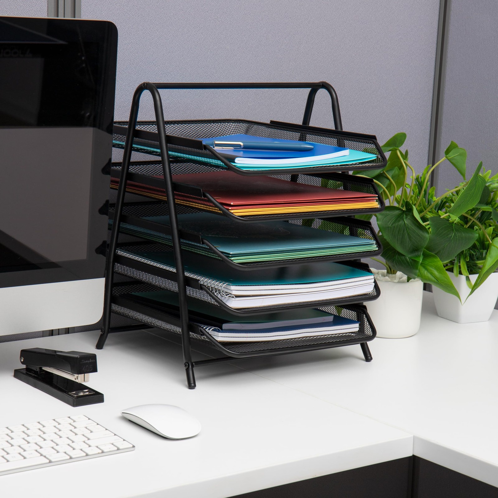 Mind Reader 5-Tier Paper Tray, Desktop Organizer, File Storage, Office