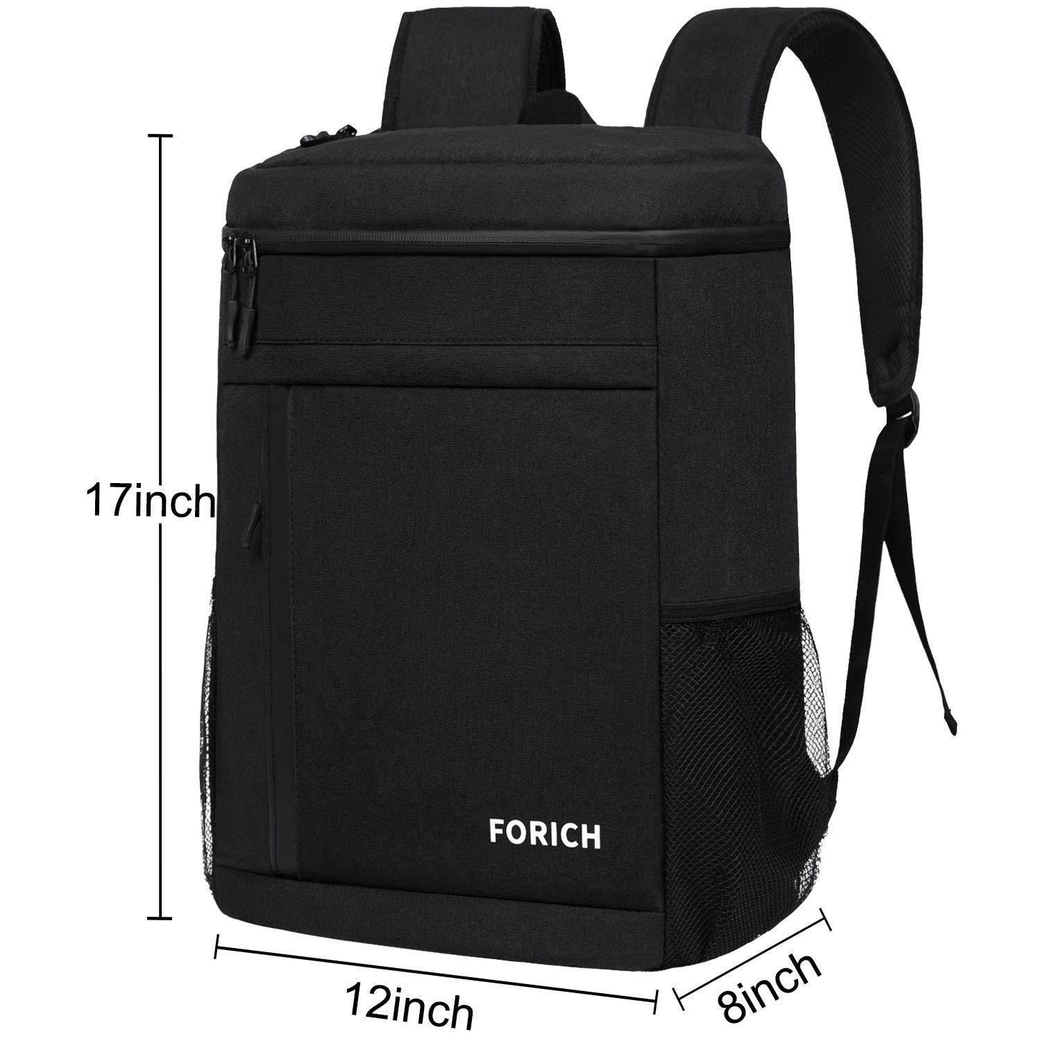 FORICH Soft Cooler Backpack Insulated Waterproof S - Black