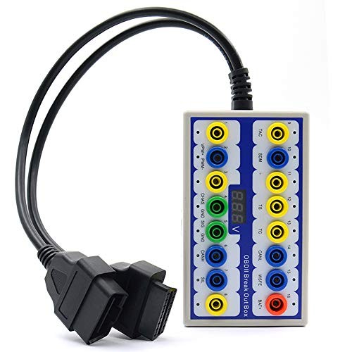 OBD 2 Breakout Box - OBD 2 Protocol Detector Tester Auto Car Tools white