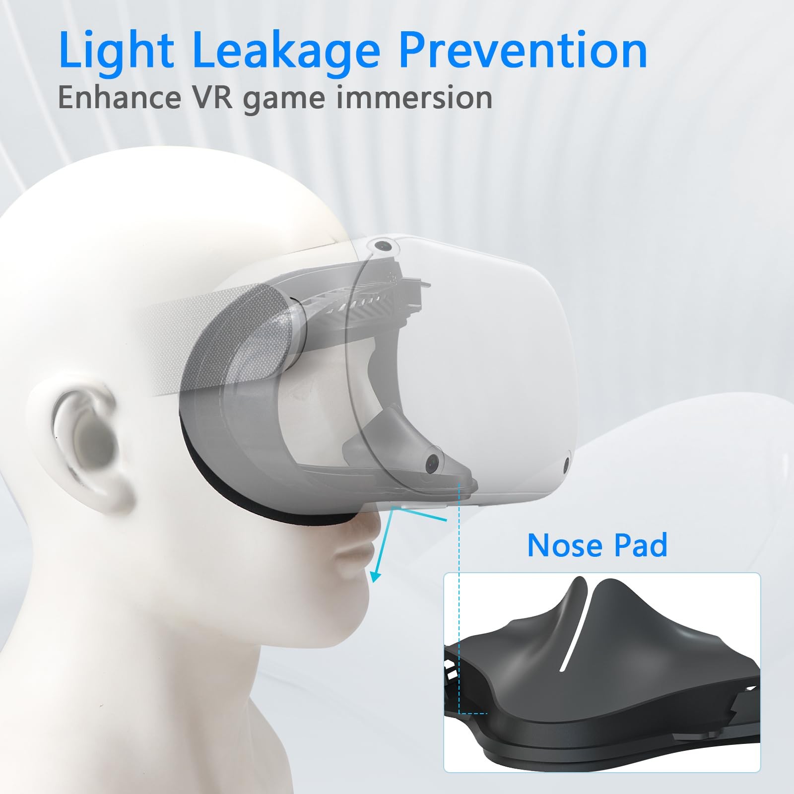 Compatible with Oculus Quest 2 Face Bracket Replacement,VR Breathable Foam Fa...