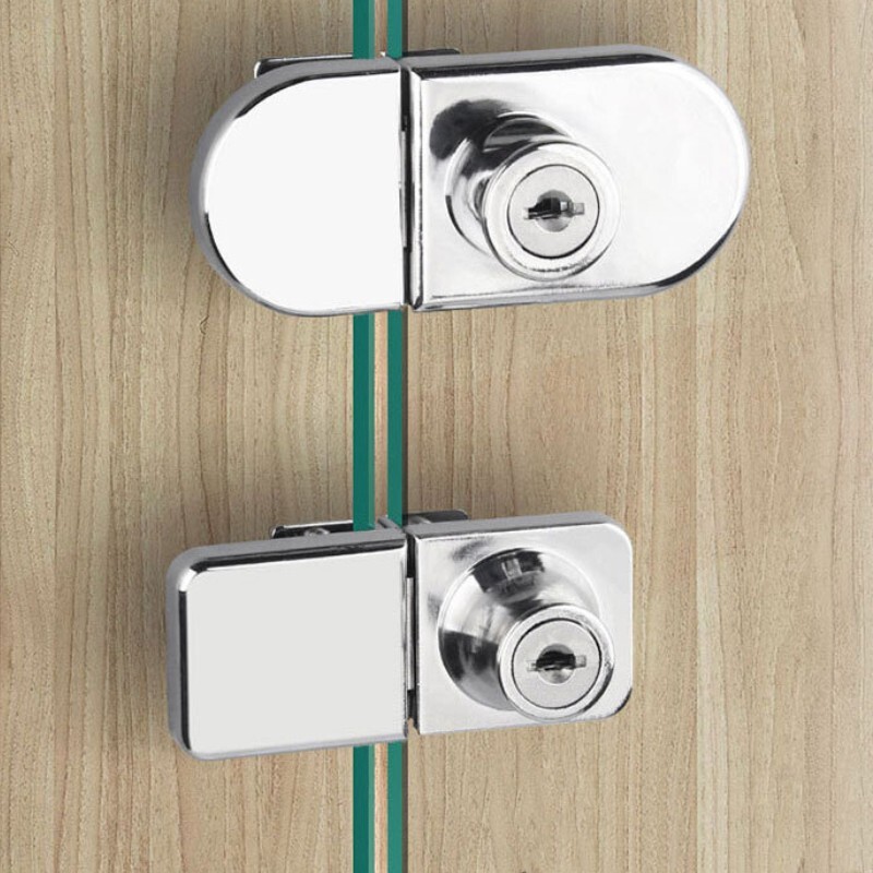Double Door Drawer Display Case Showcase Glass Door Lock with Universal Key